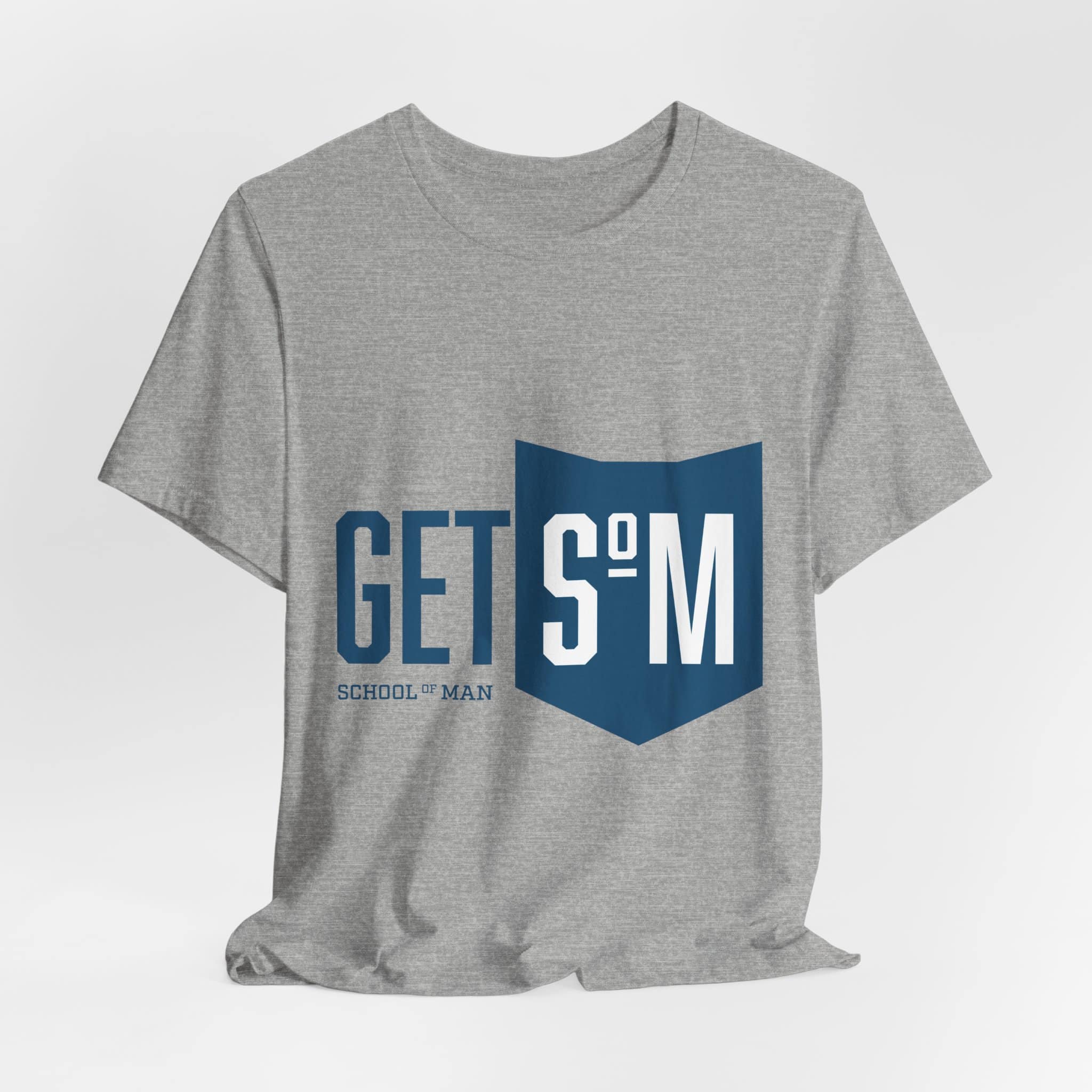 Get Some Shield logo T-Shirt | Retro Typographic School Man Tee - Image 36