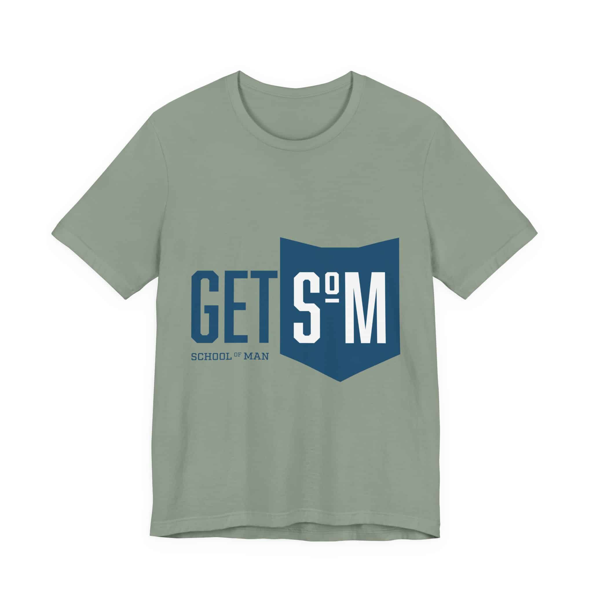 Get Some Shield logo T-Shirt | Retro Typographic School Man Tee - Image 25