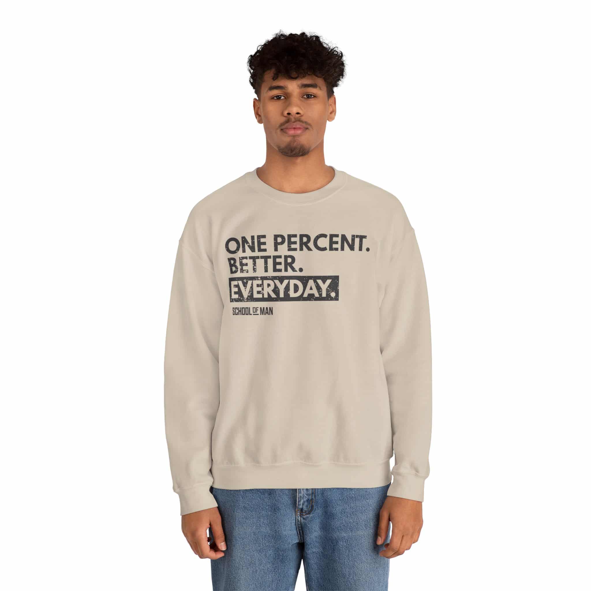 Motivational Crewneck Sweatshirt — "One Percent. Better. Everyday." - Image 18