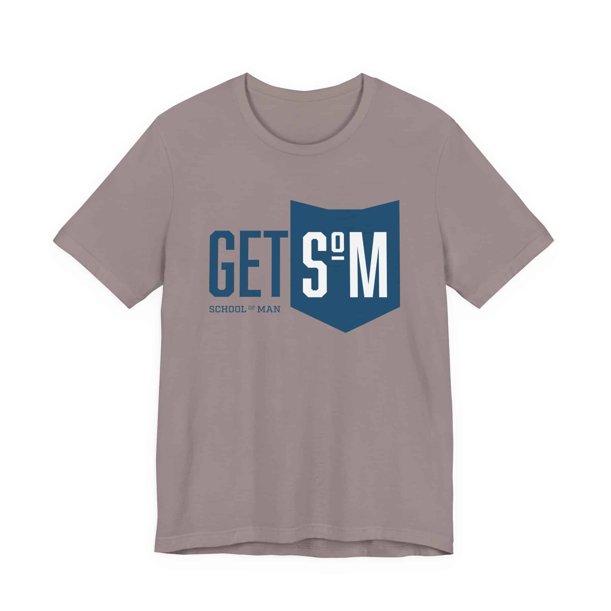Get Some Shield logo T-Shirt | Retro Typographic School Man Tee - Image 13