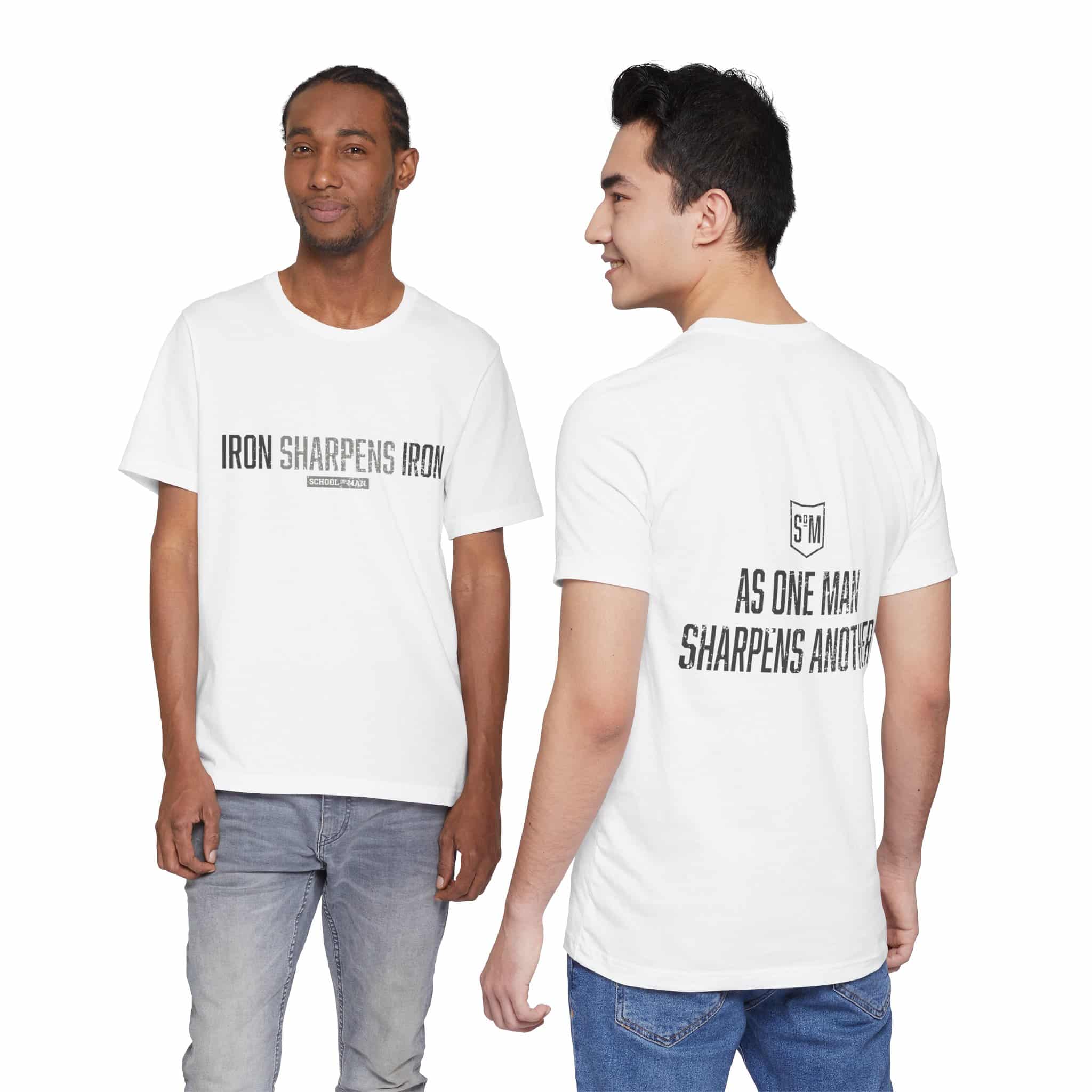 Iron Sharpens Iron T-Shirt | As One Man Sharpens Another, Faith-Based Tee - Image 3