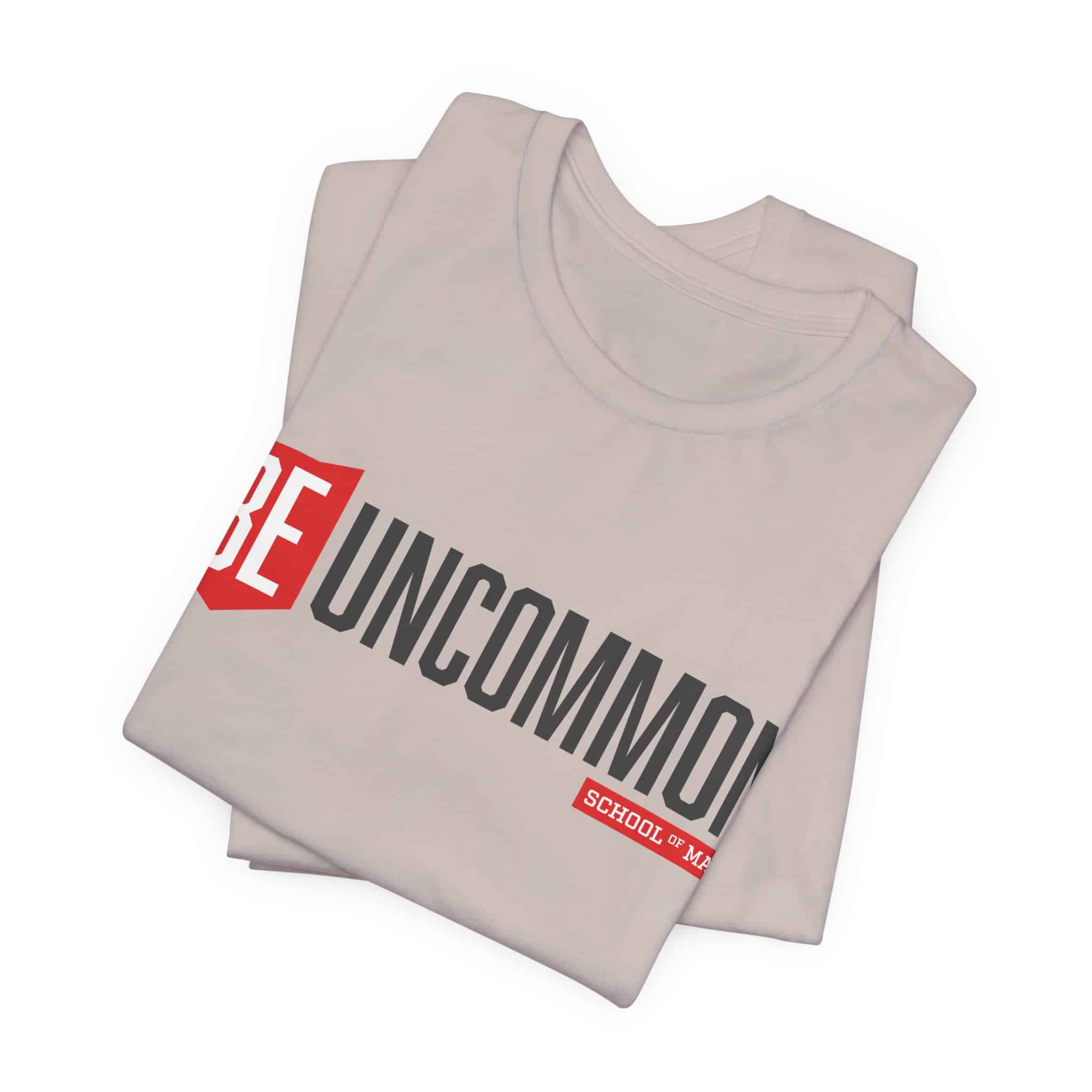 Be Uncommon graphic Tee | Motivational typography shirt, Red shield logo - Image 41