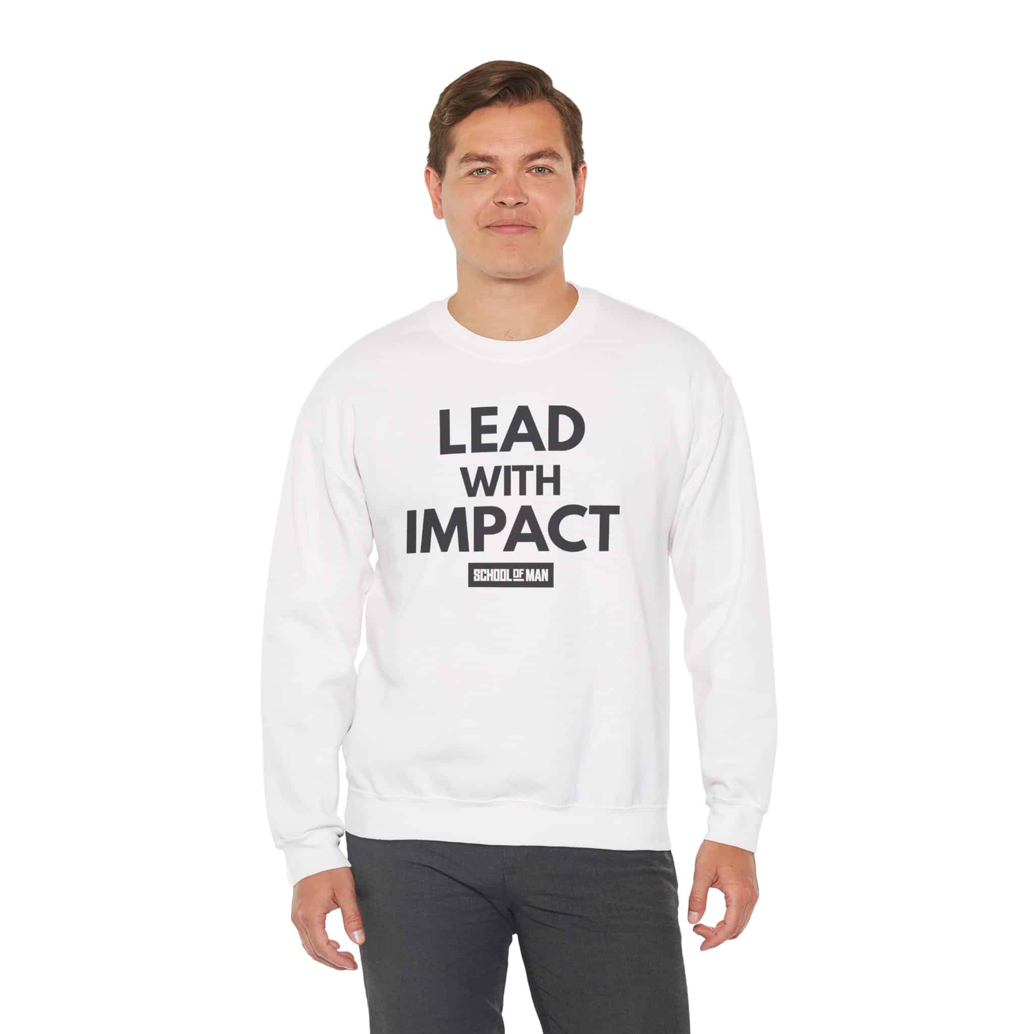 Lead With Impact Crewneck Sweatshirt — Inspirational Leadership Pullover - Image 5