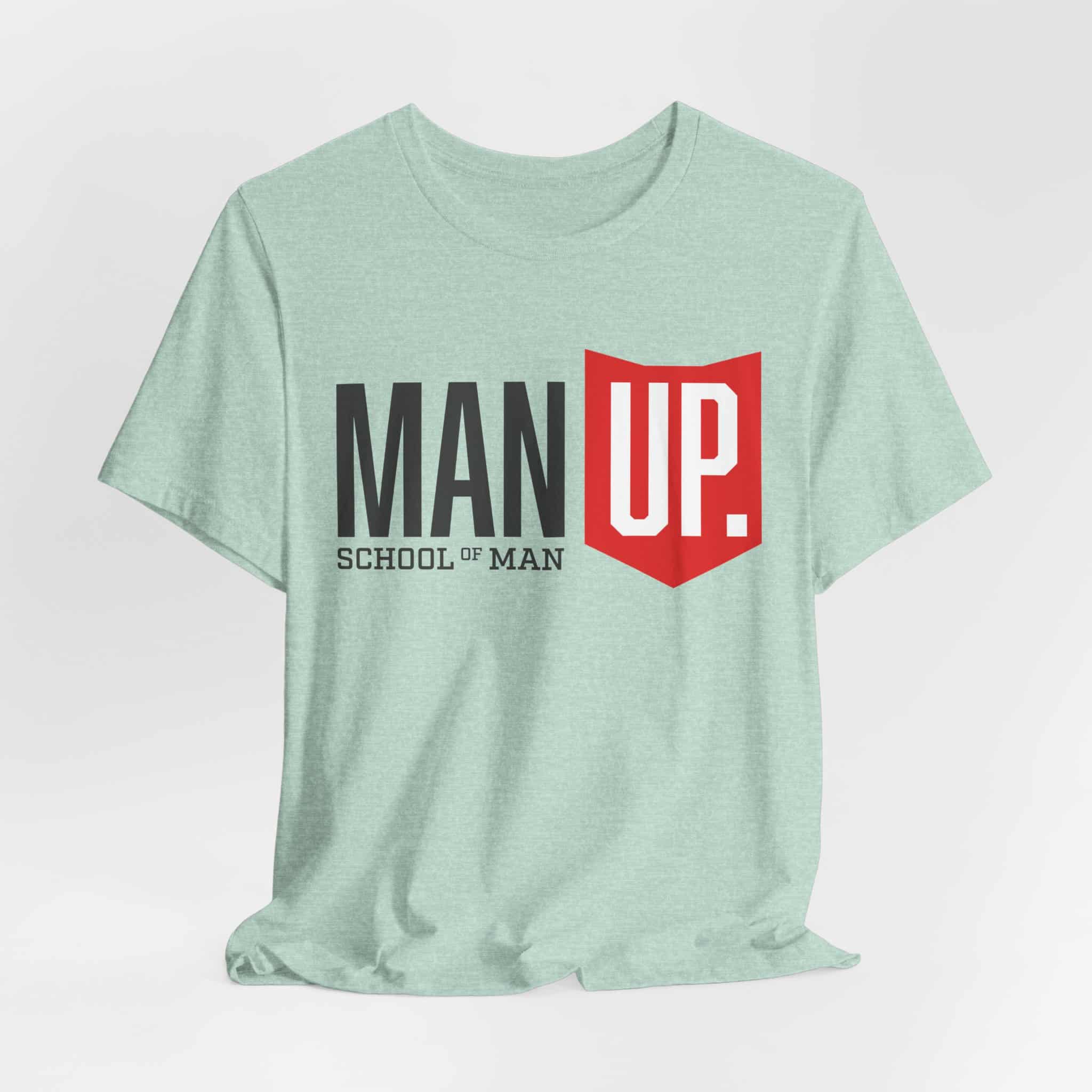 Man Up Shield logo T-Shirt | School of Man graphic tee - Image 31