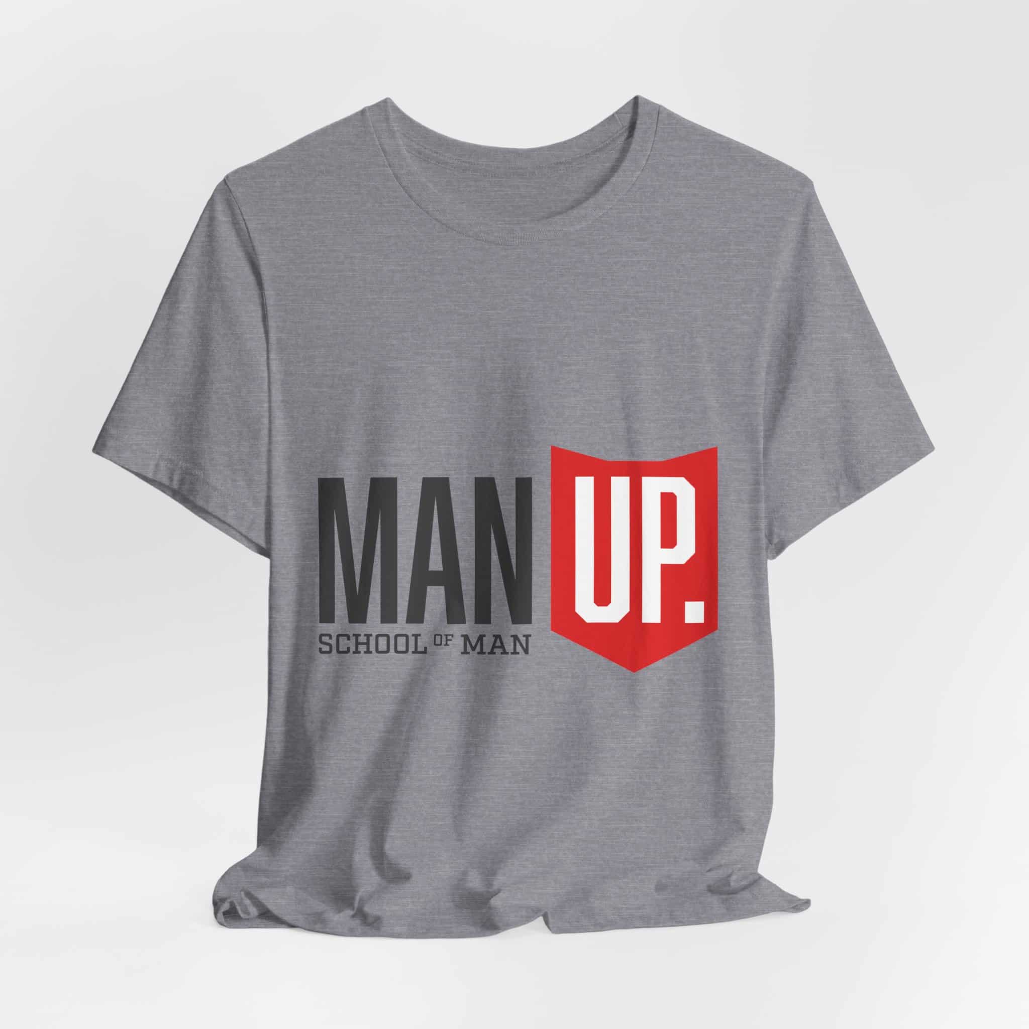 Man Up Shield logo T-Shirt | School of Man graphic tee - Image 47