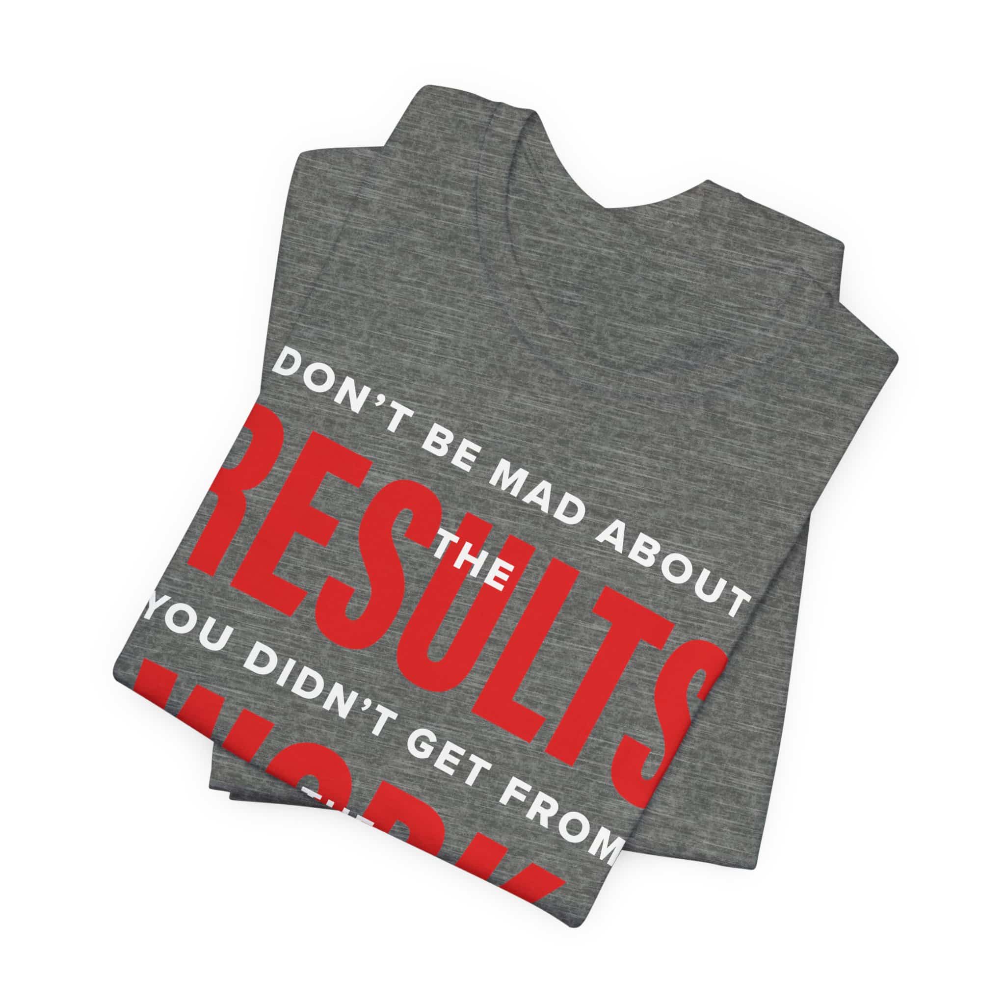 Results Work T-Shirt | Motivational Text Tee | School of Man Logo - Image 11