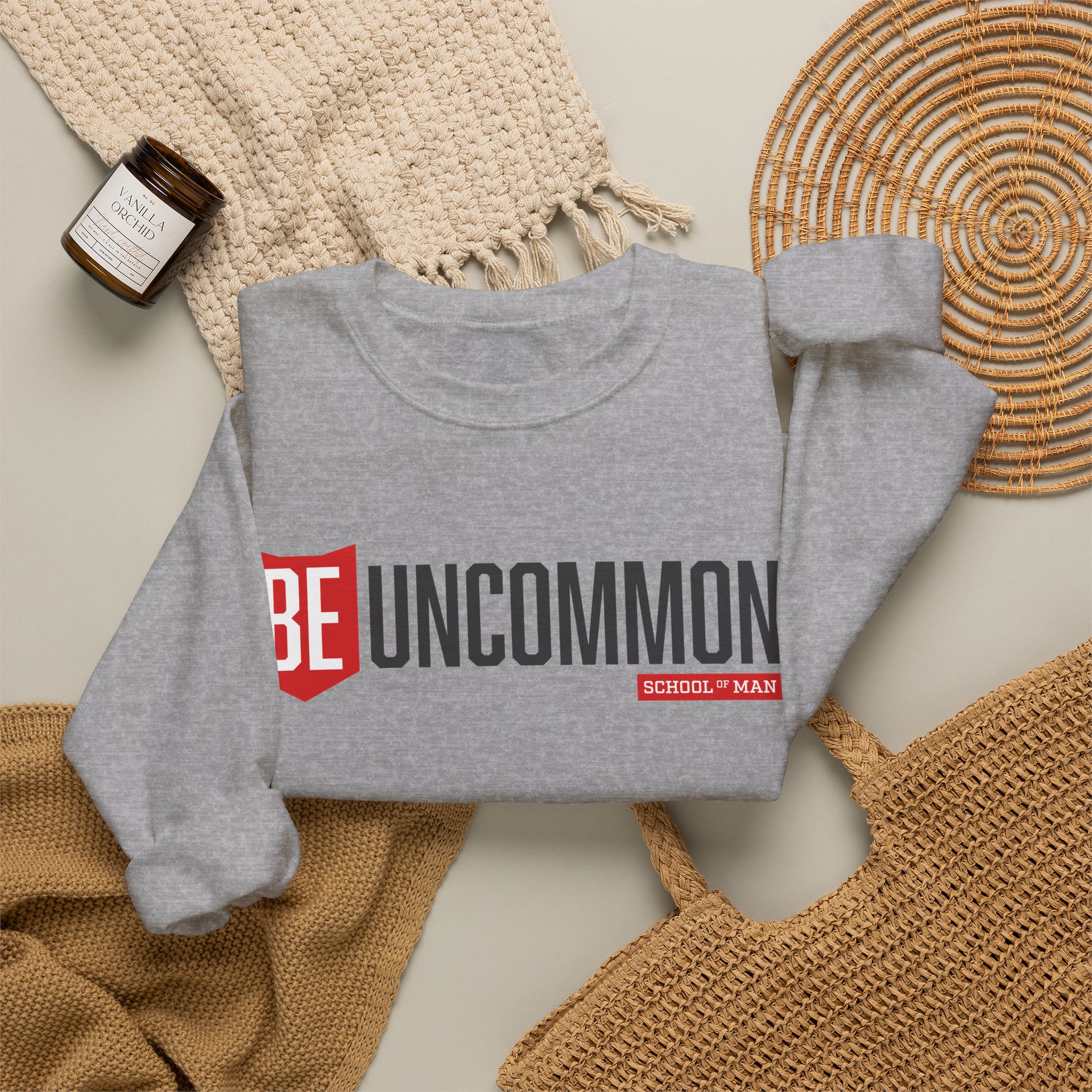 Be Uncommon Crewneck Sweatshirt – Motivational Graphic Sweatshirt - Image 22