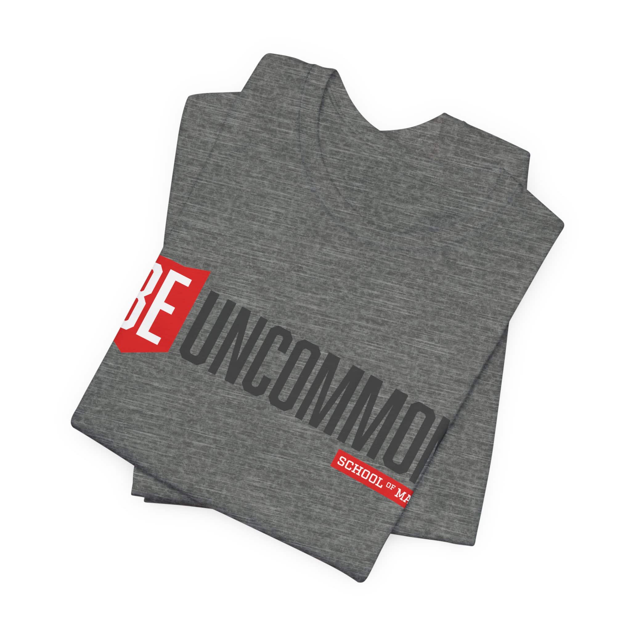 Be Uncommon graphic Tee | Motivational typography shirt, Red shield logo - Image 17