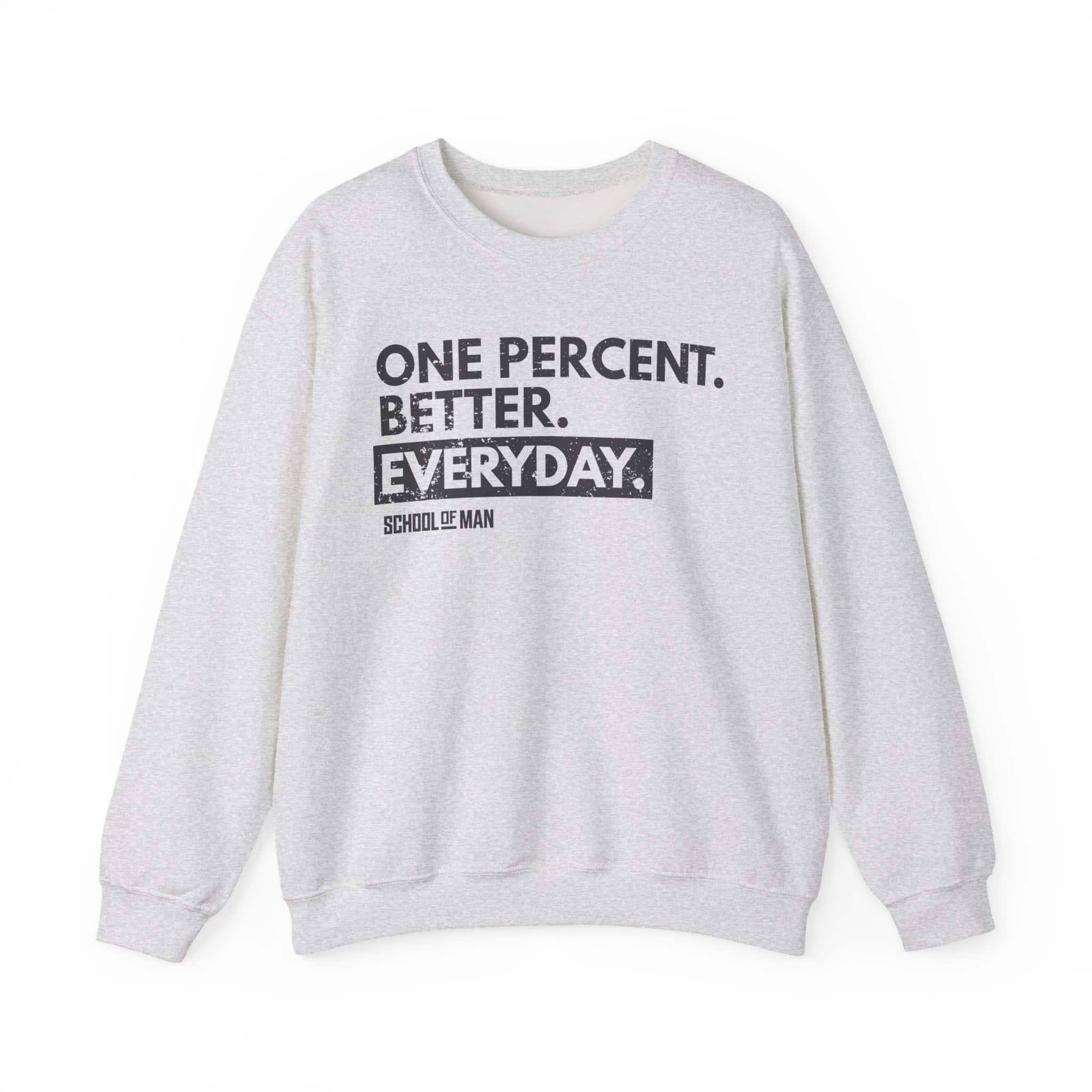 Motivational Crewneck Sweatshirt — "One Percent. Better. Everyday." - Image 7