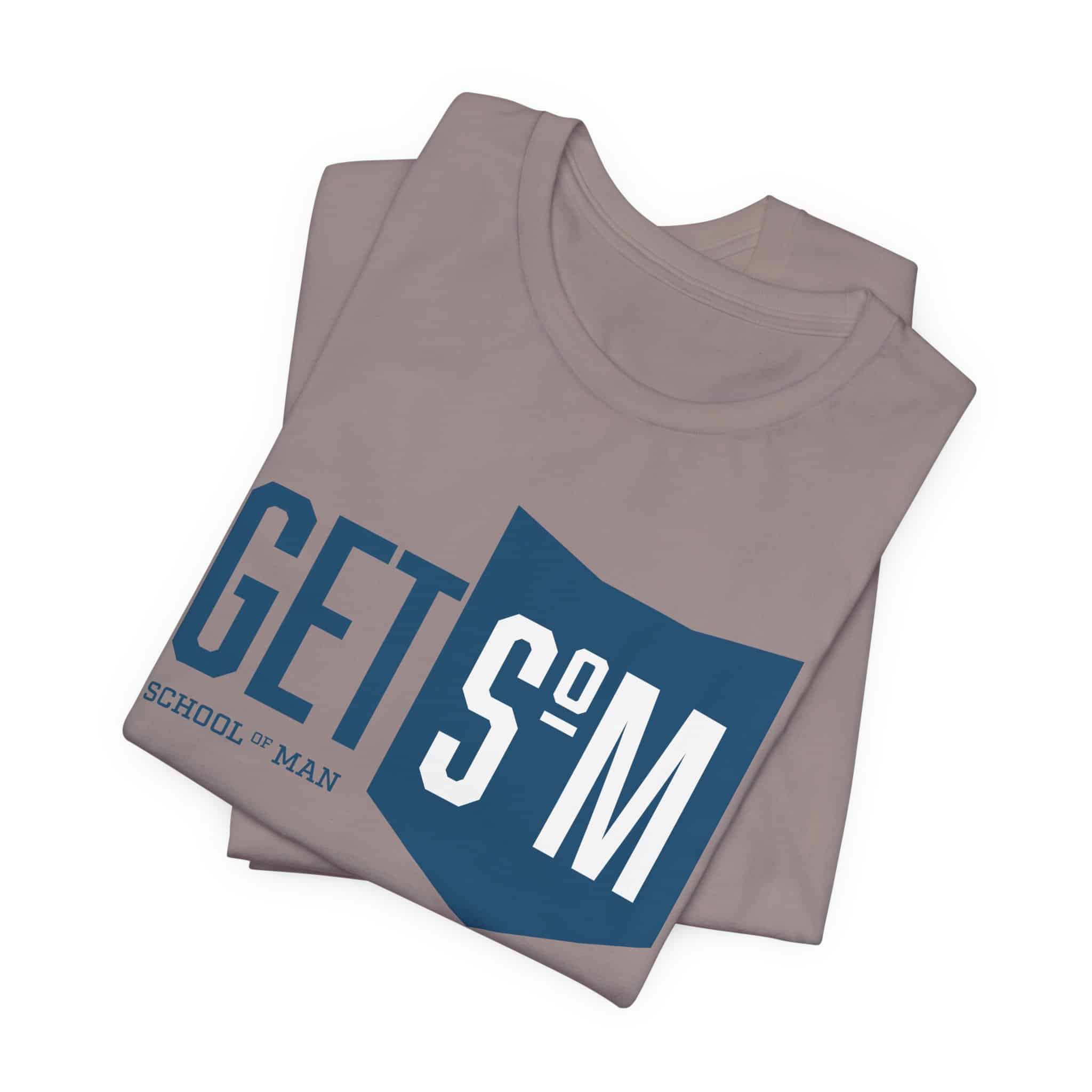 Get Some Shield logo T-Shirt | Retro Typographic School Man Tee - Image 15