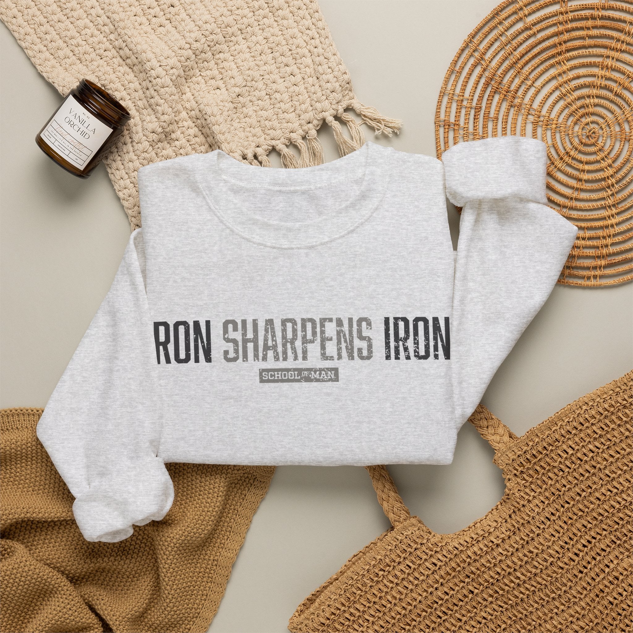Crewneck Sweatshirt — "Iron Sharpens Iron" Motivational Pullover - Image 8