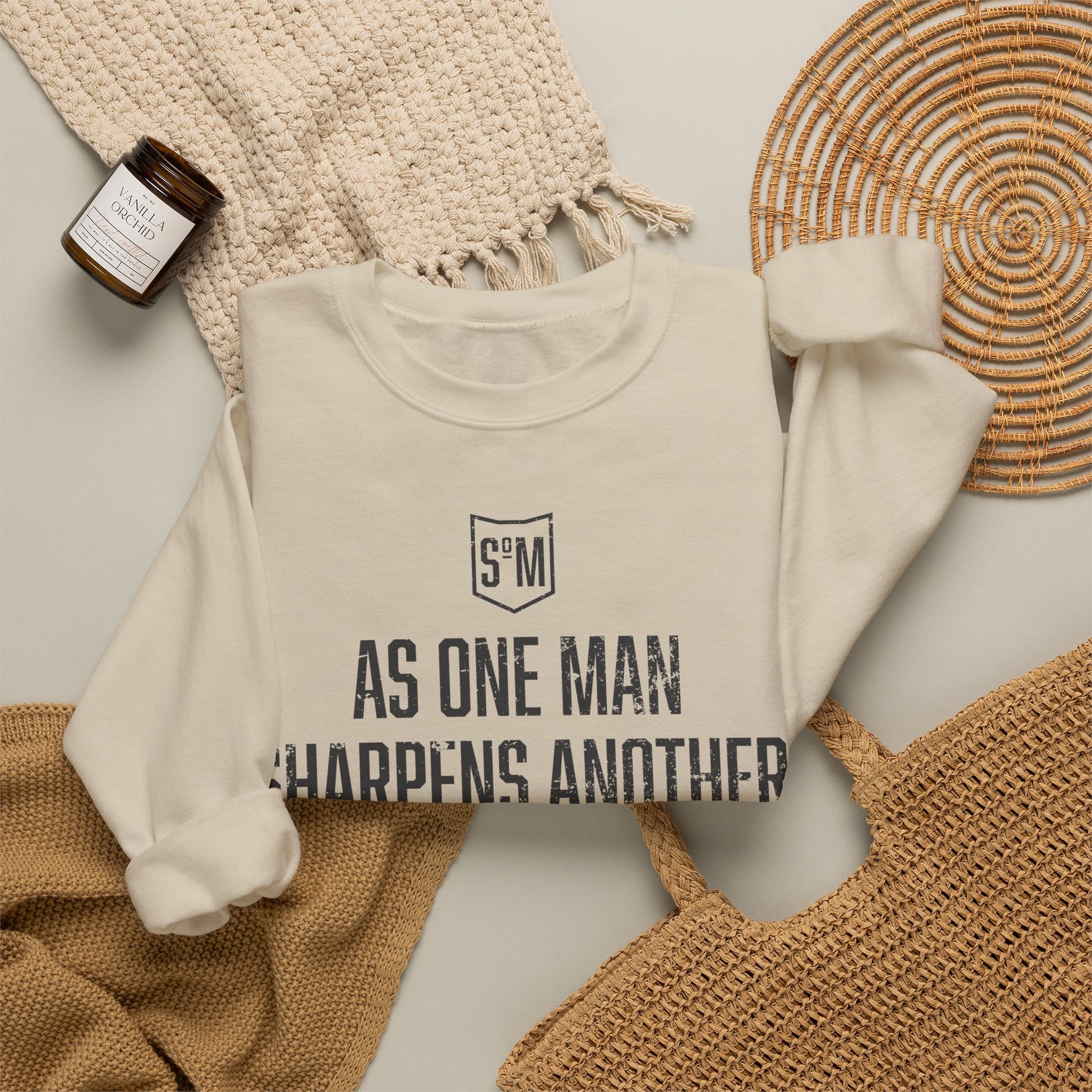 As One Man Sharpens Another Crewneck Sweatshirt - Image 16