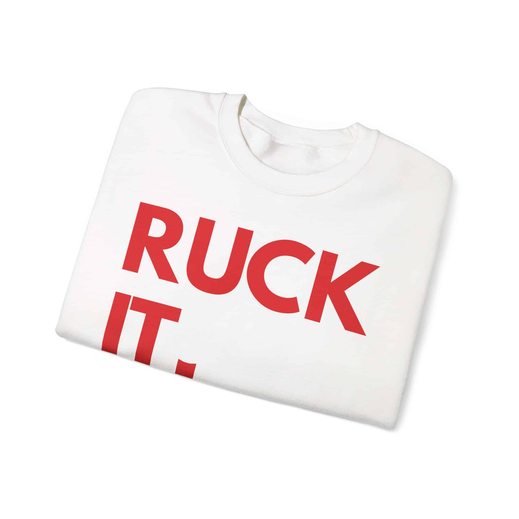 Ruck It Crewneck Sweatshirt — "Ruck It" Bold Red Graphic - Image 3