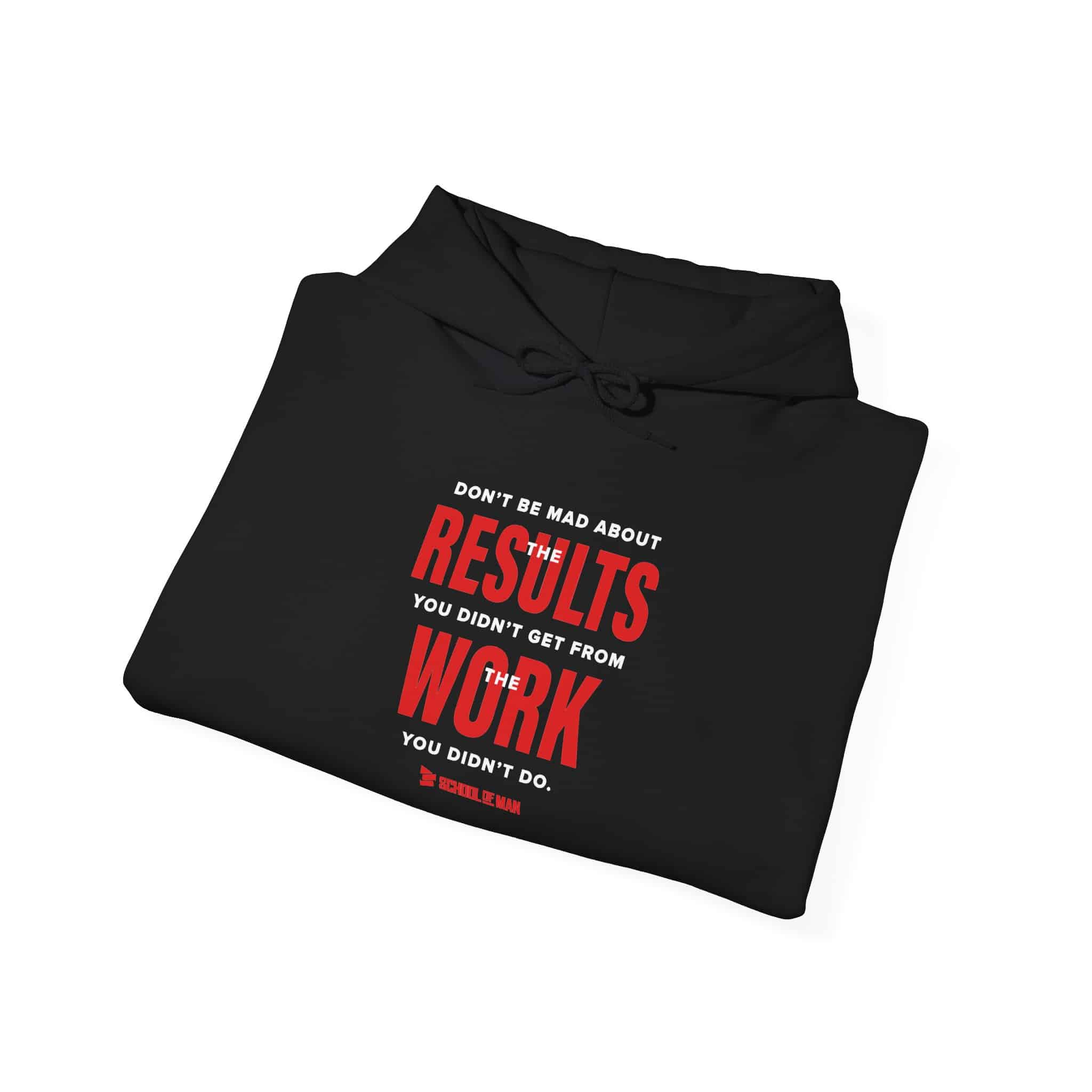 Results Over Excuses Hoodie — Motivational Work Quote Pullover - Image 4