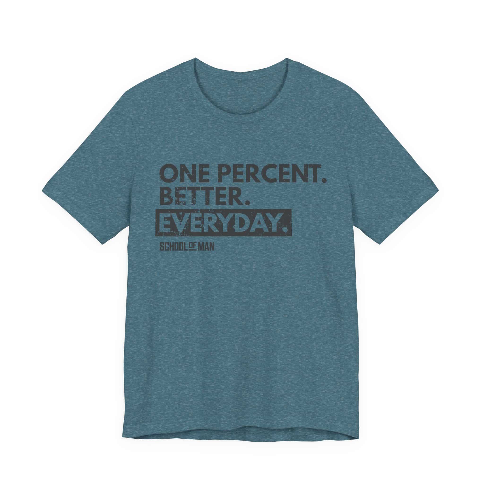 One Percent Better Everyday T-Shirt | Motivational Quote Tee - Image 45
