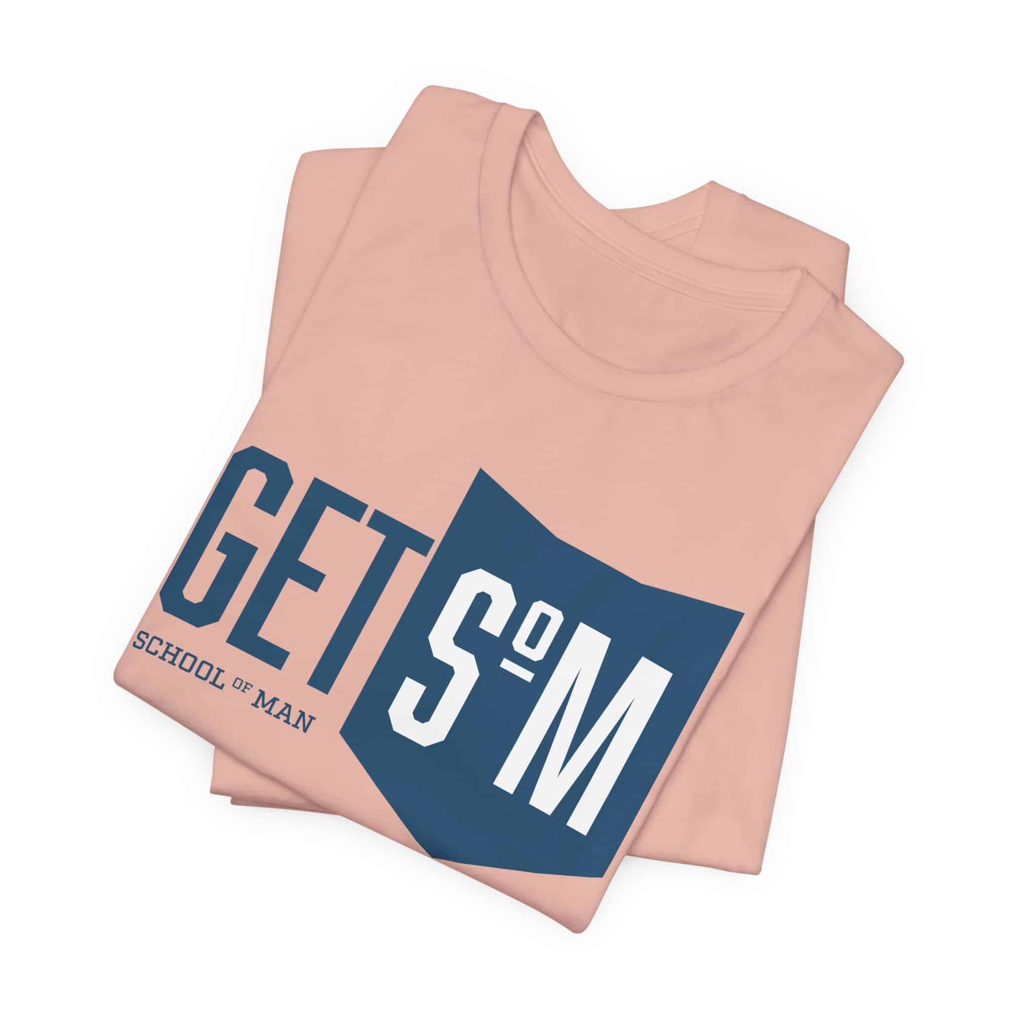 Get Some Shield logo T-Shirt | Retro Typographic School Man Tee - Image 7