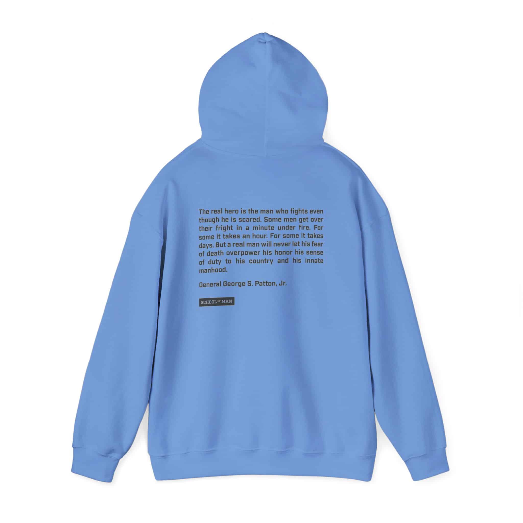 Veterans A Day Shield Hoodie — '22' Military Tribute Pullover with Inspirational Back Quote - Image 18