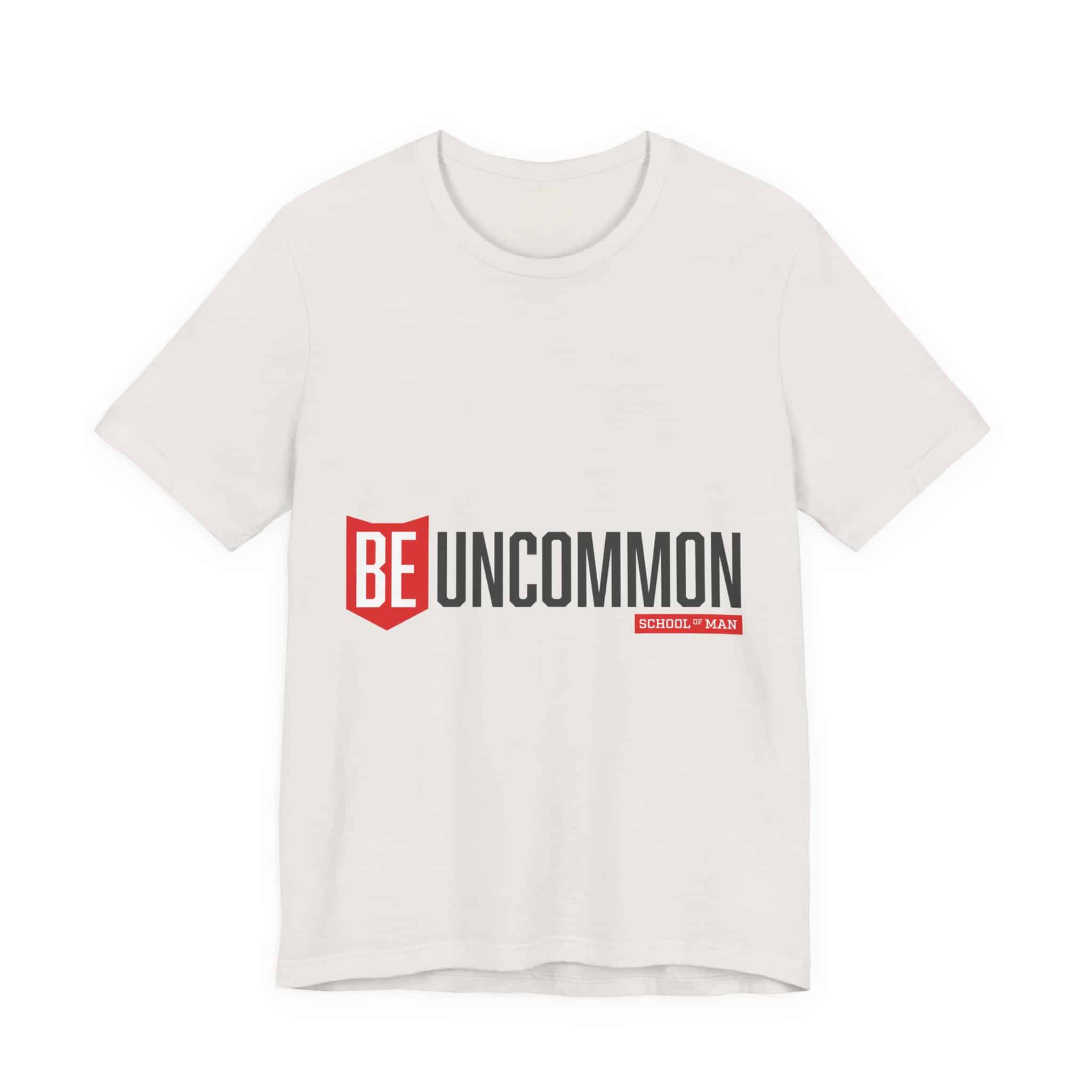 Be Uncommon graphic Tee | Motivational typography shirt, Red shield logo - Image 27