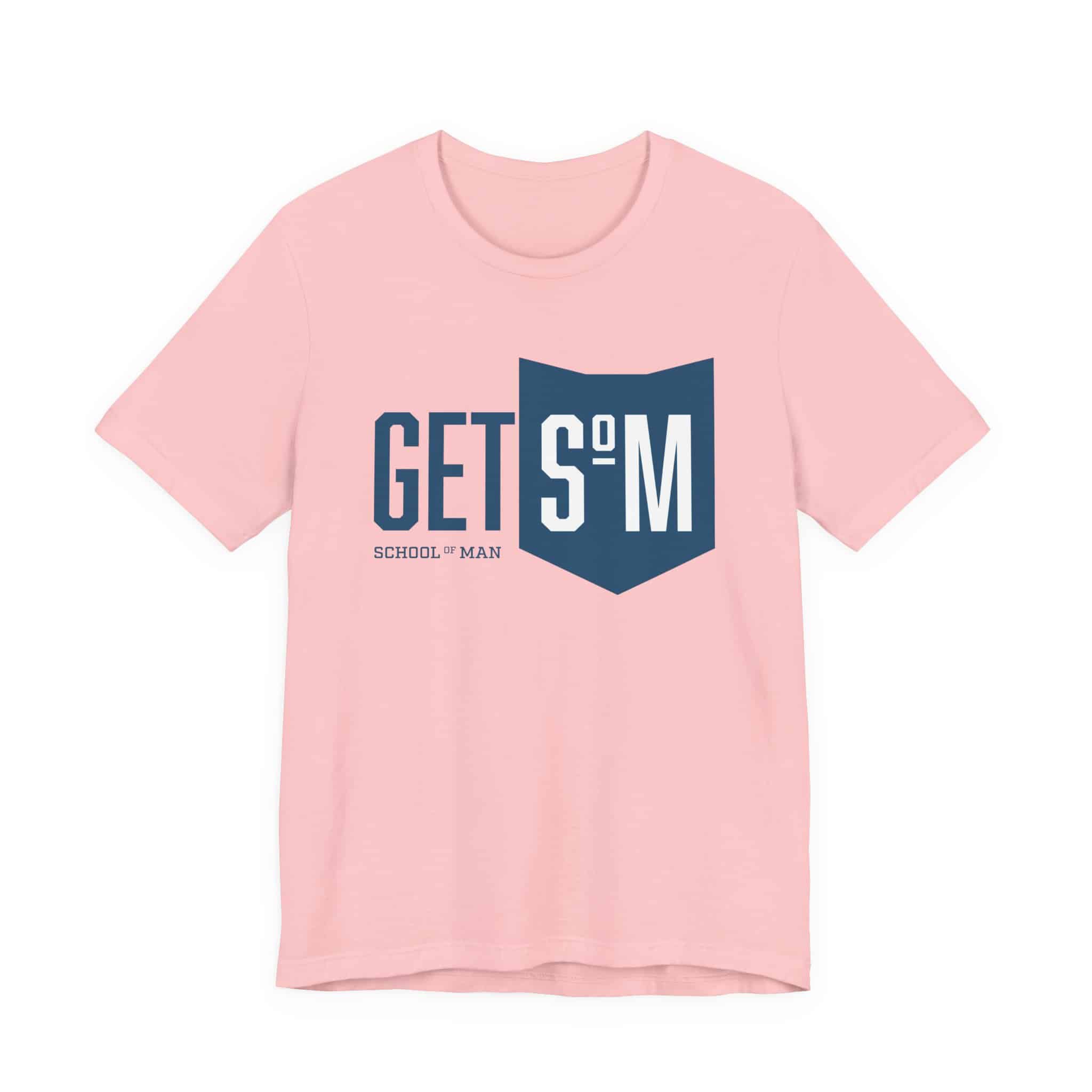 Get Some Shield logo T-Shirt | Retro Typographic School Man Tee - Image 49