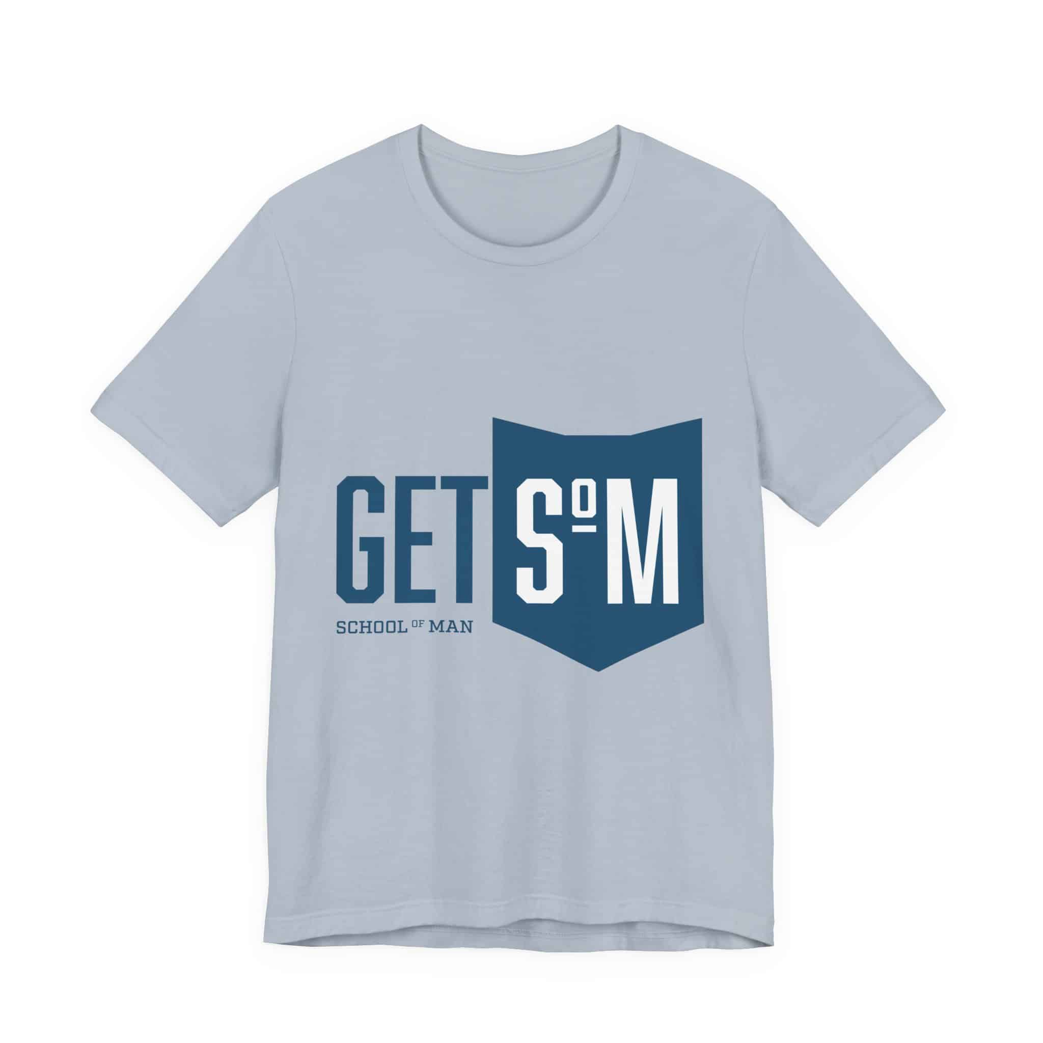 Get Some Shield logo T-Shirt | Retro Typographic School Man Tee - Image 29