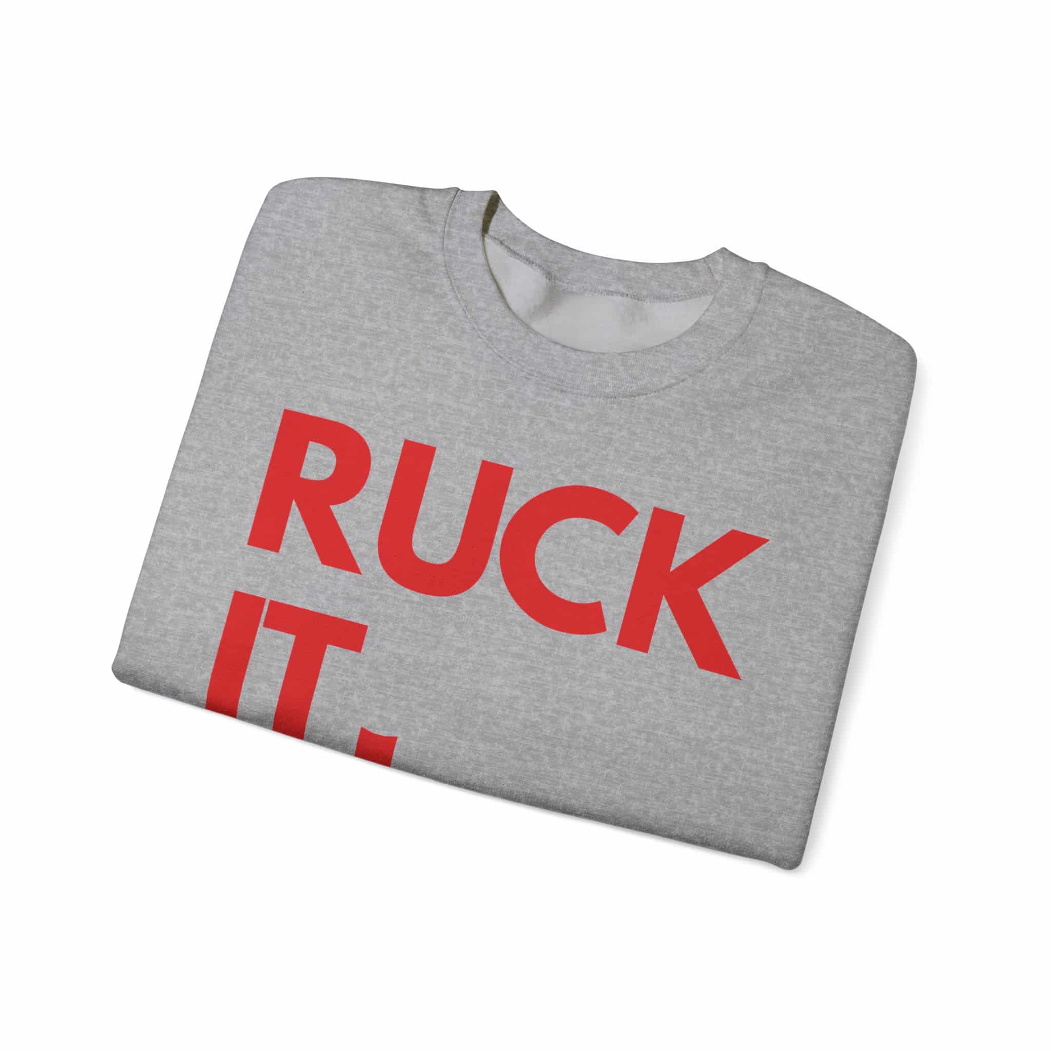 Ruck It Crewneck Sweatshirt — "Ruck It" Bold Red Graphic - Image 27