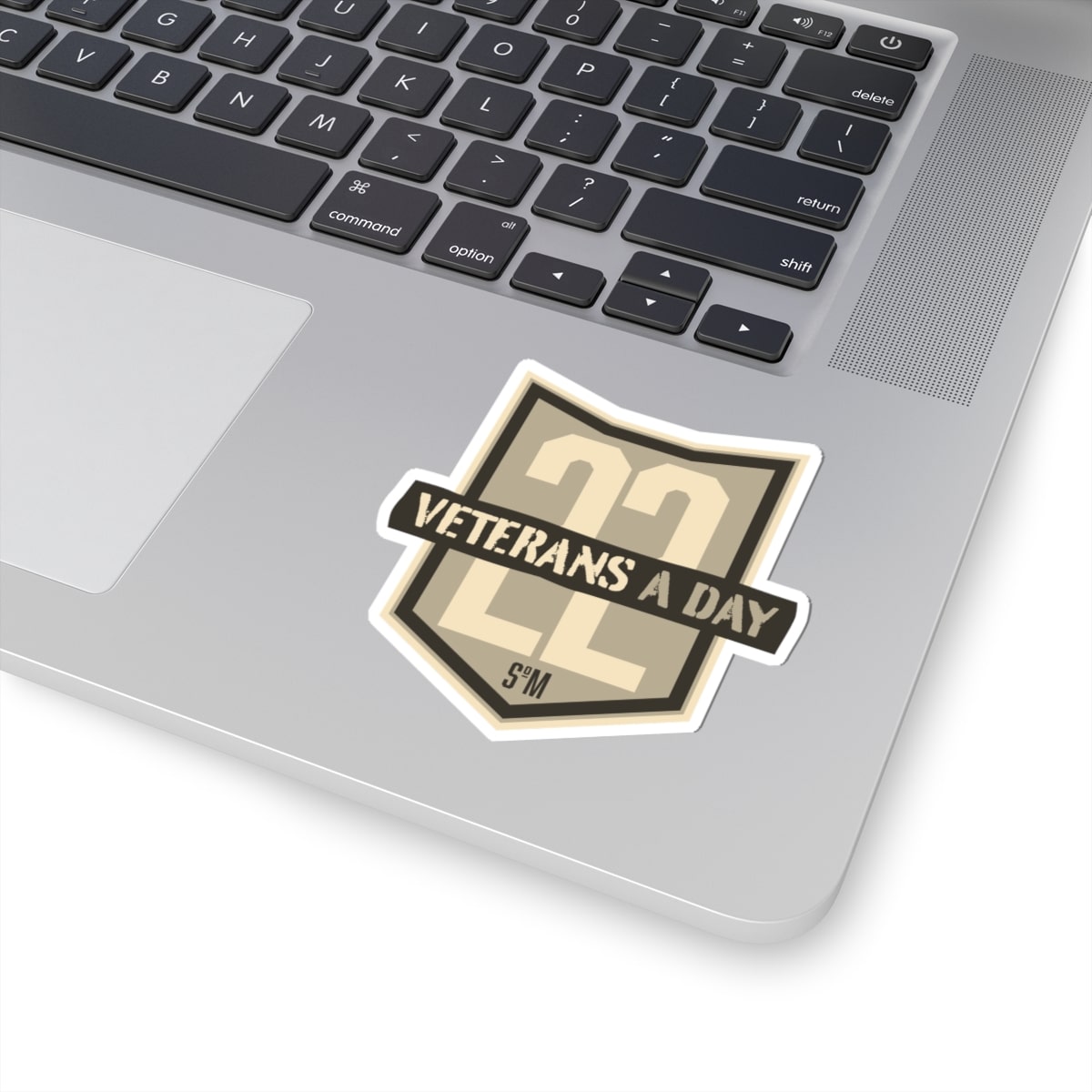 Veterans A Day 22 Shield Sticker — Military Tribute Kiss-Cut Decal - Image 2