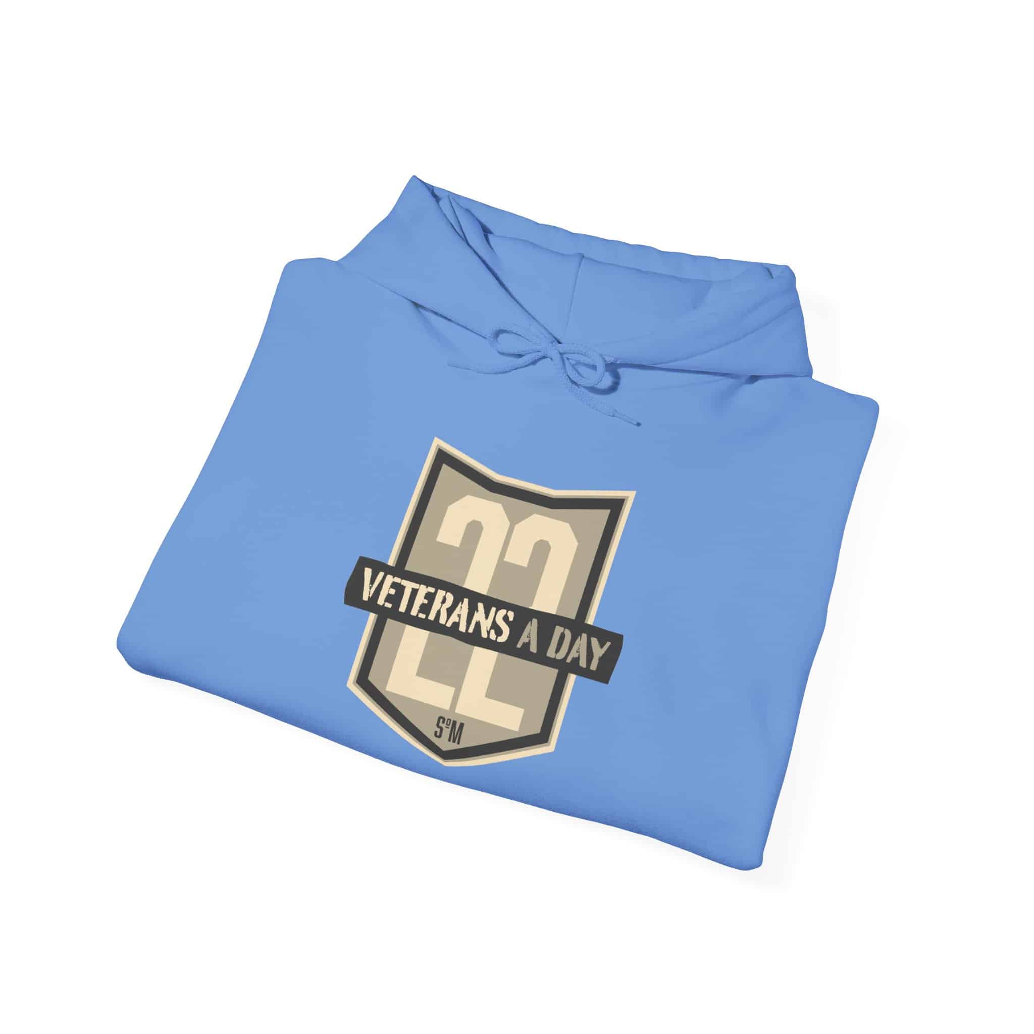 Veterans A Day Shield Hoodie — '22' Military Tribute Pullover with Inspirational Back Quote - Image 19