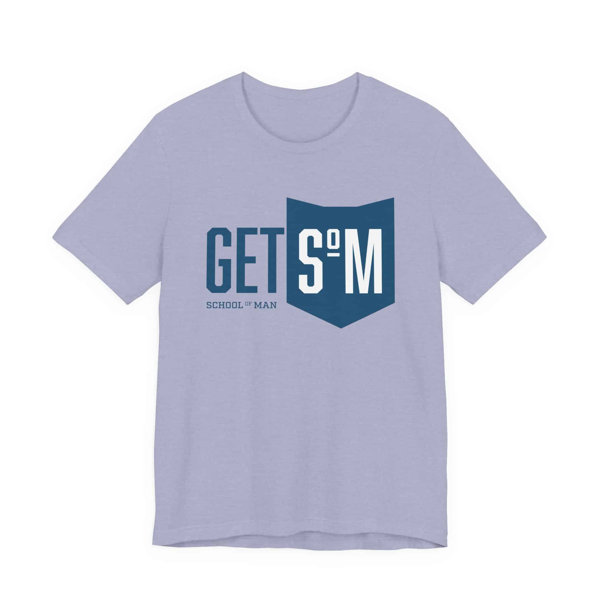 Get Some Shield logo T-Shirt | Retro Typographic School Man Tee - Image 37