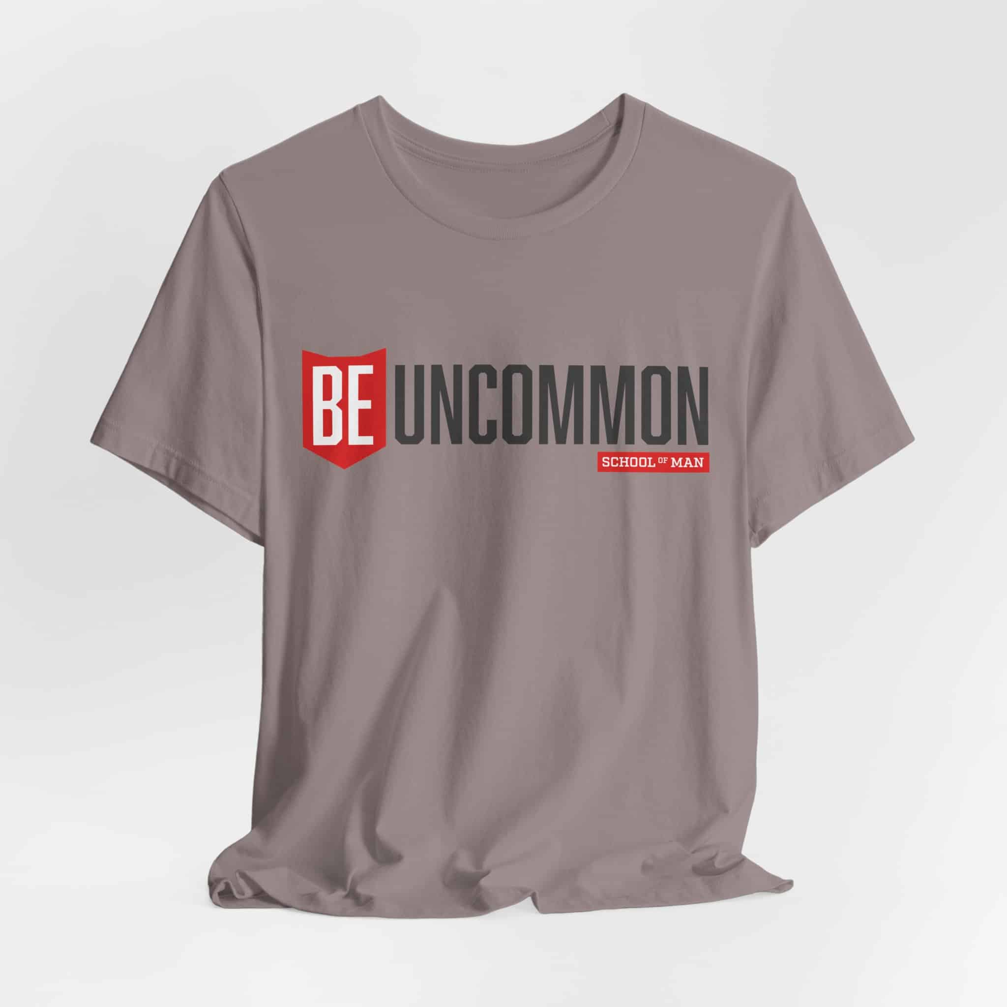 Be Uncommon graphic Tee | Motivational typography shirt, Red shield logo - Image 14