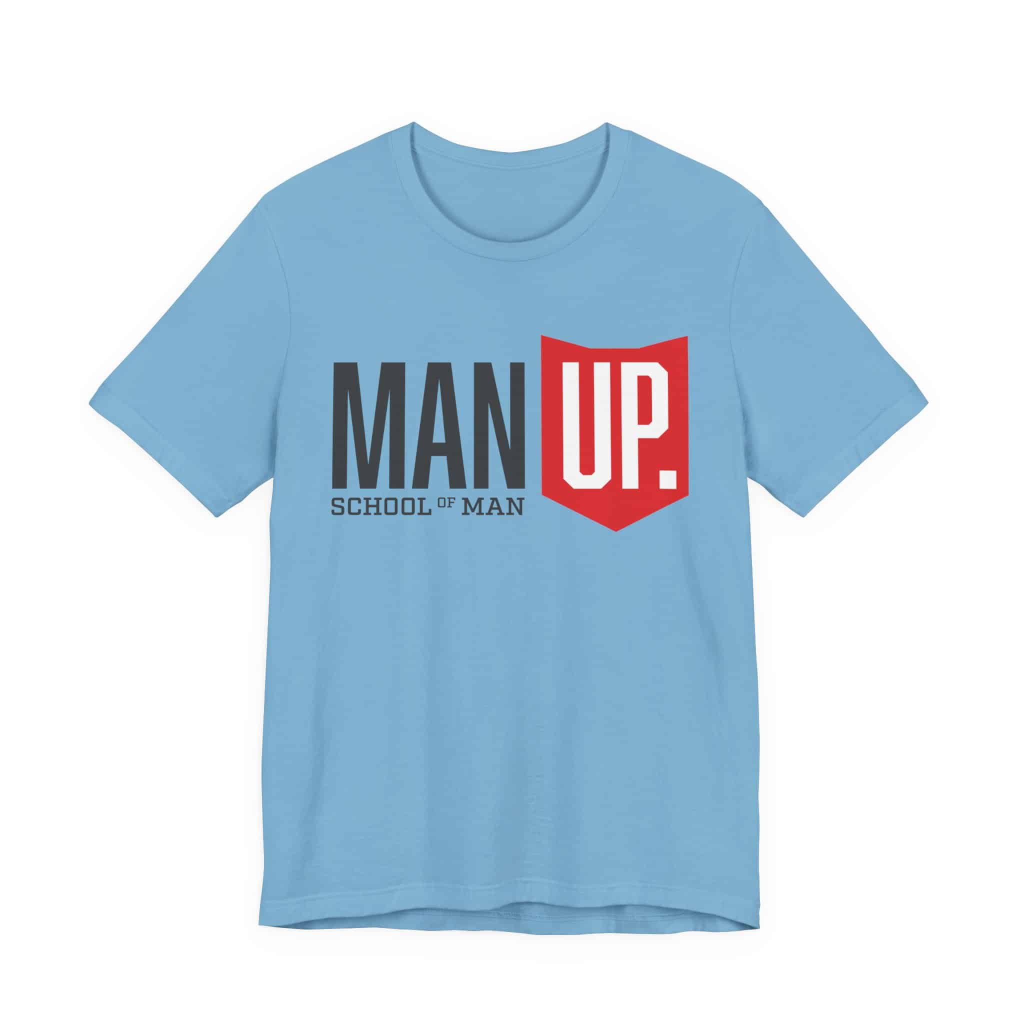 Man Up Shield logo T-Shirt | School of Man graphic tee - Image 40