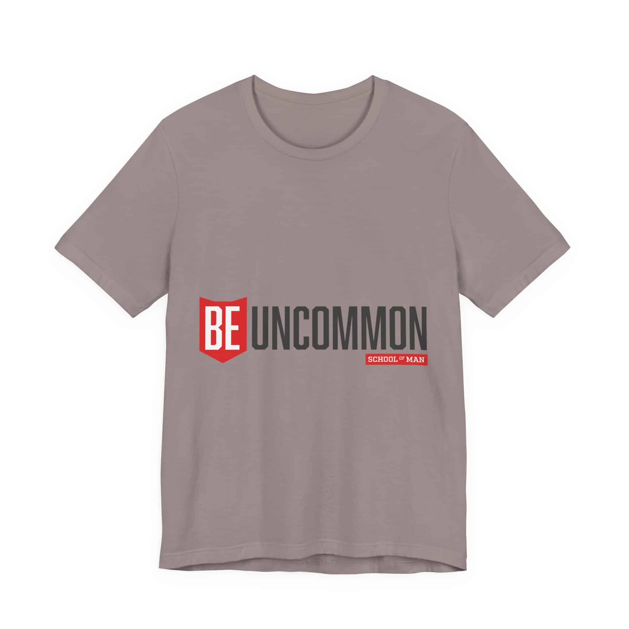 Be Uncommon graphic Tee | Motivational typography shirt, Red shield logo - Image 11