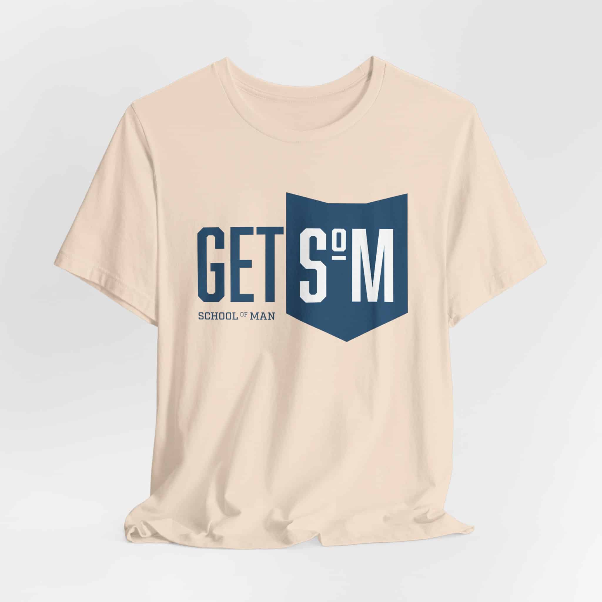 Get Some Shield logo T-Shirt | Retro Typographic School Man Tee - Image 20