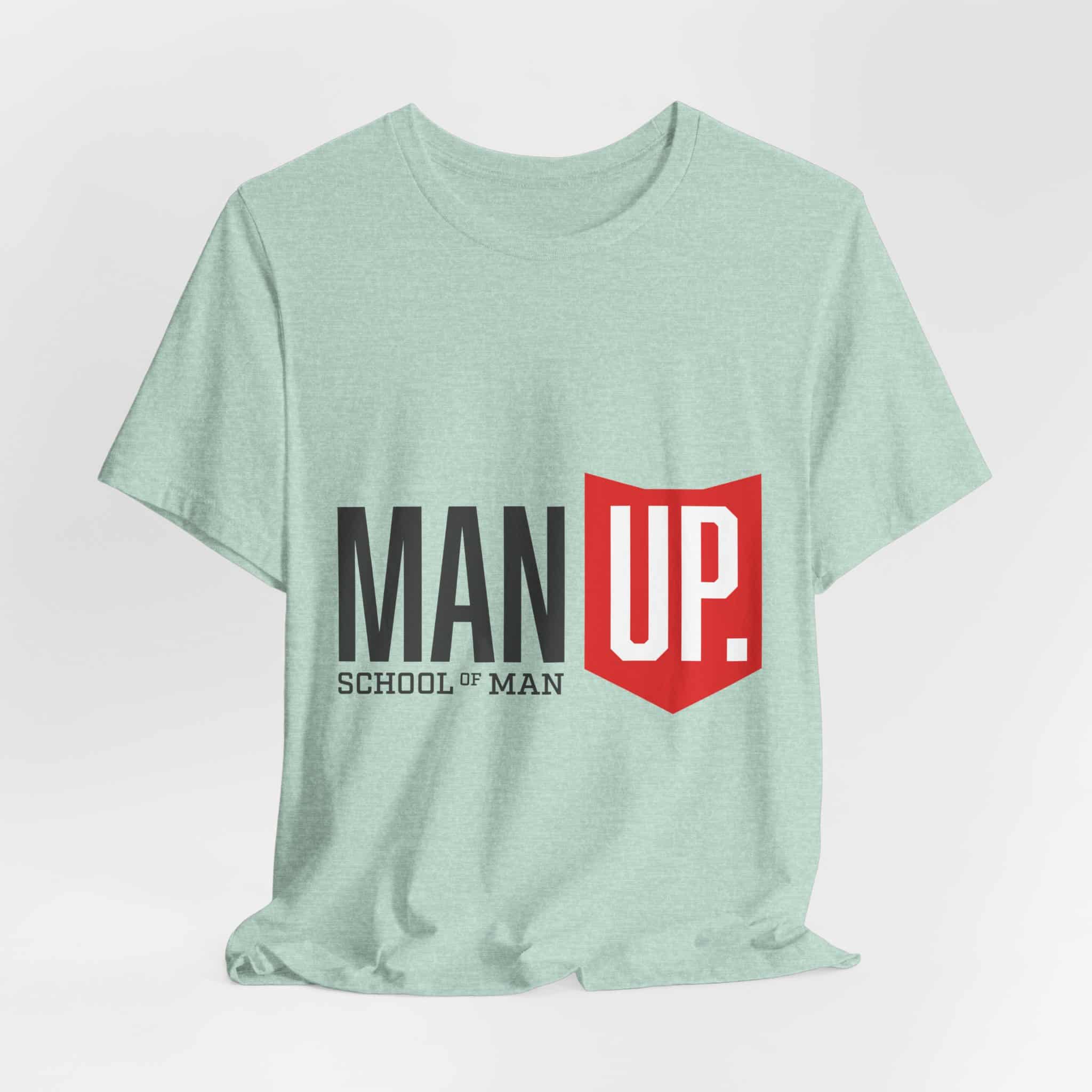 Man Up Shield logo T-Shirt | School of Man graphic tee - Image 31