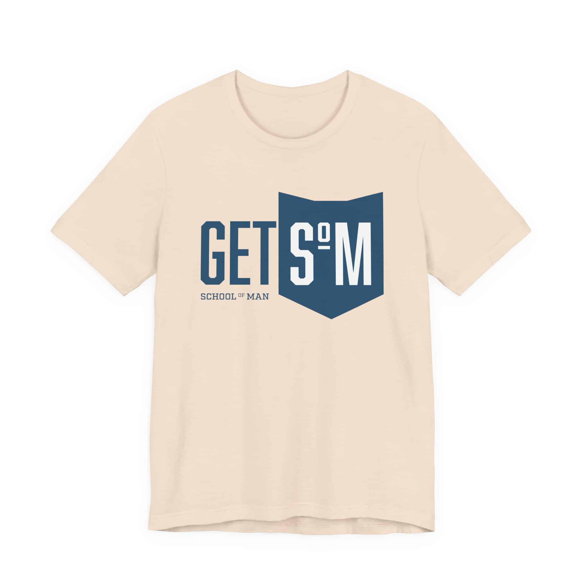 Get Some Shield logo T-Shirt | Retro Typographic School Man Tee - Image 17