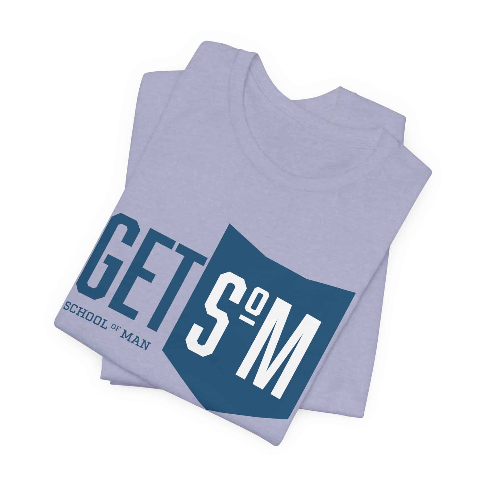 Get Some Shield logo T-Shirt | Retro Typographic School Man Tee - Image 39