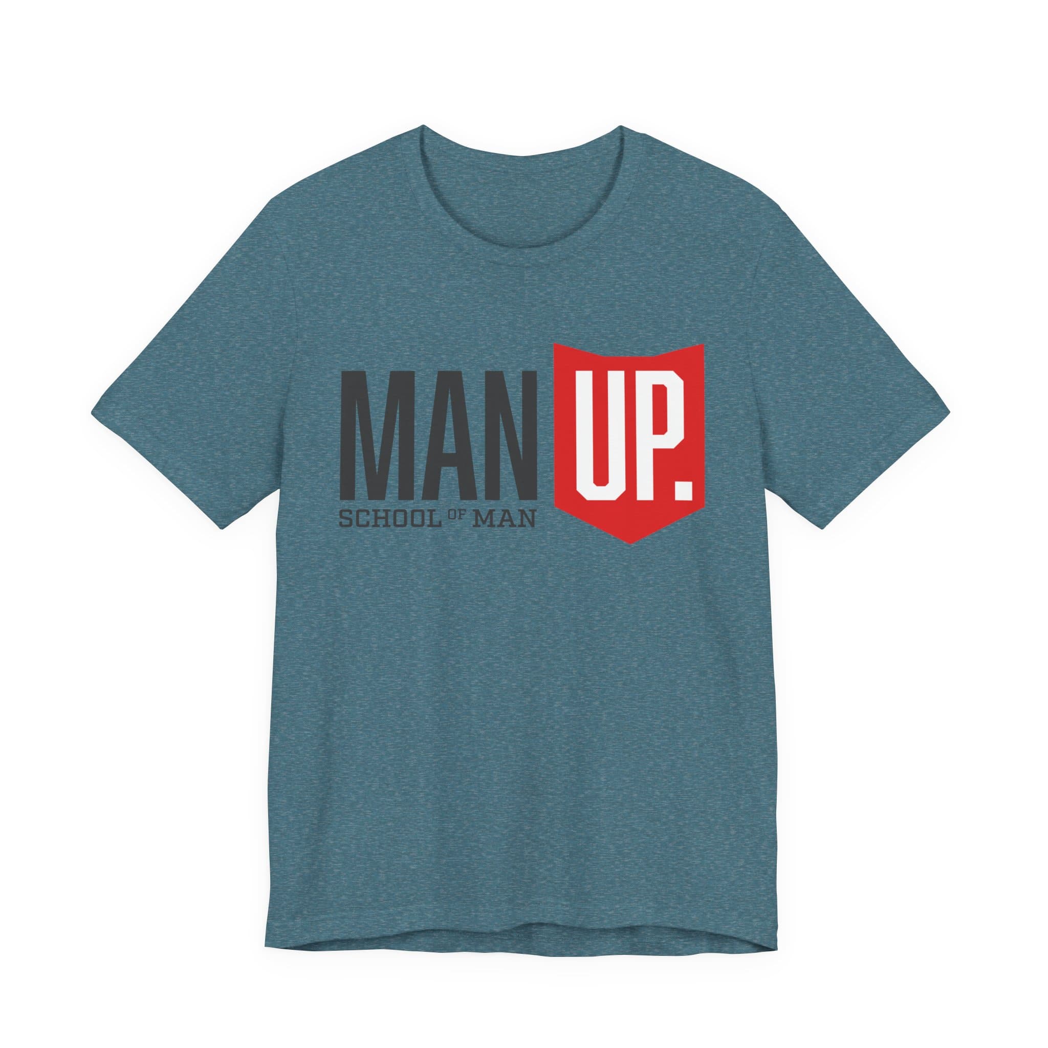 Man Up Shield logo T-Shirt | School of Man graphic tee - Image 48