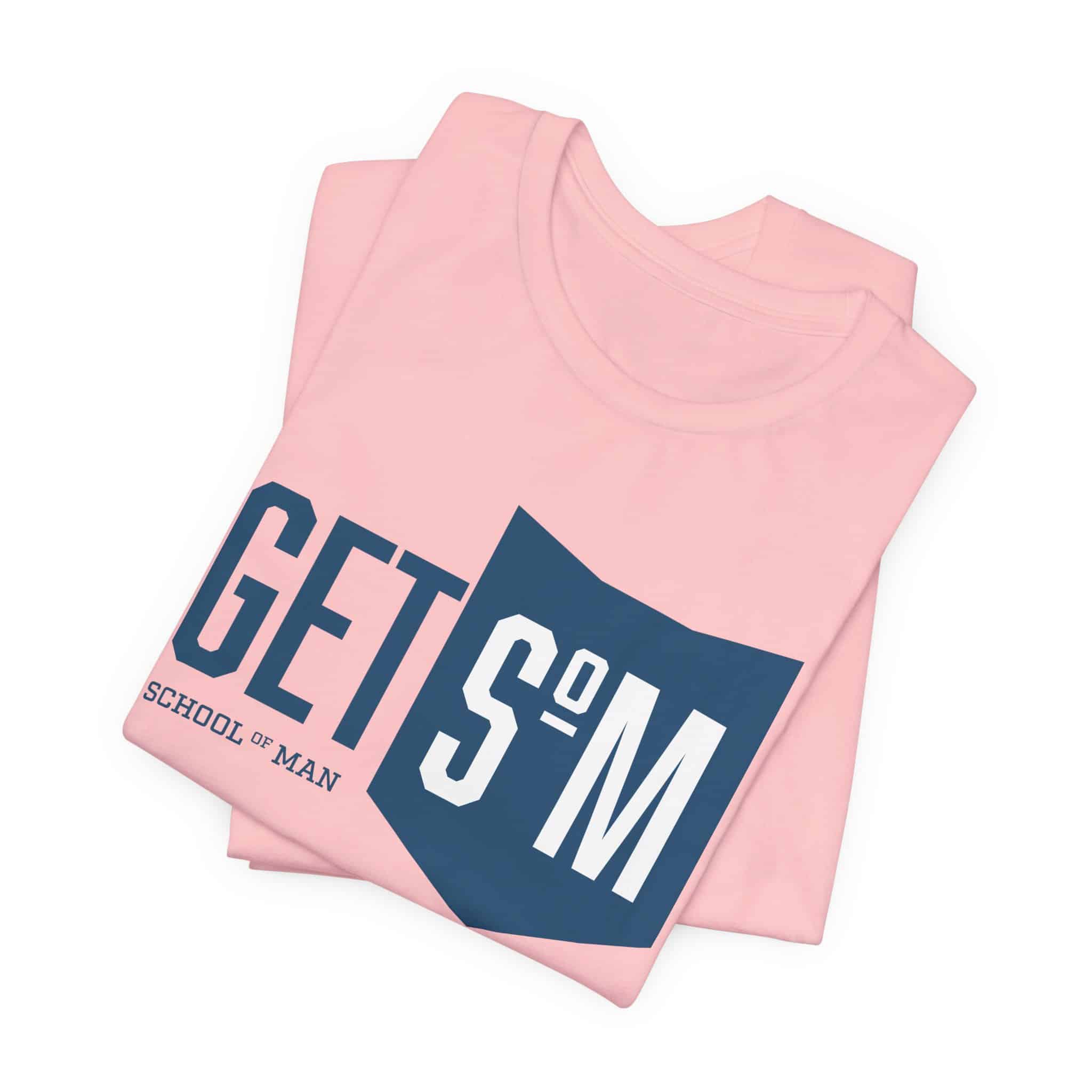 Get Some Shield logo T-Shirt | Retro Typographic School Man Tee - Image 51