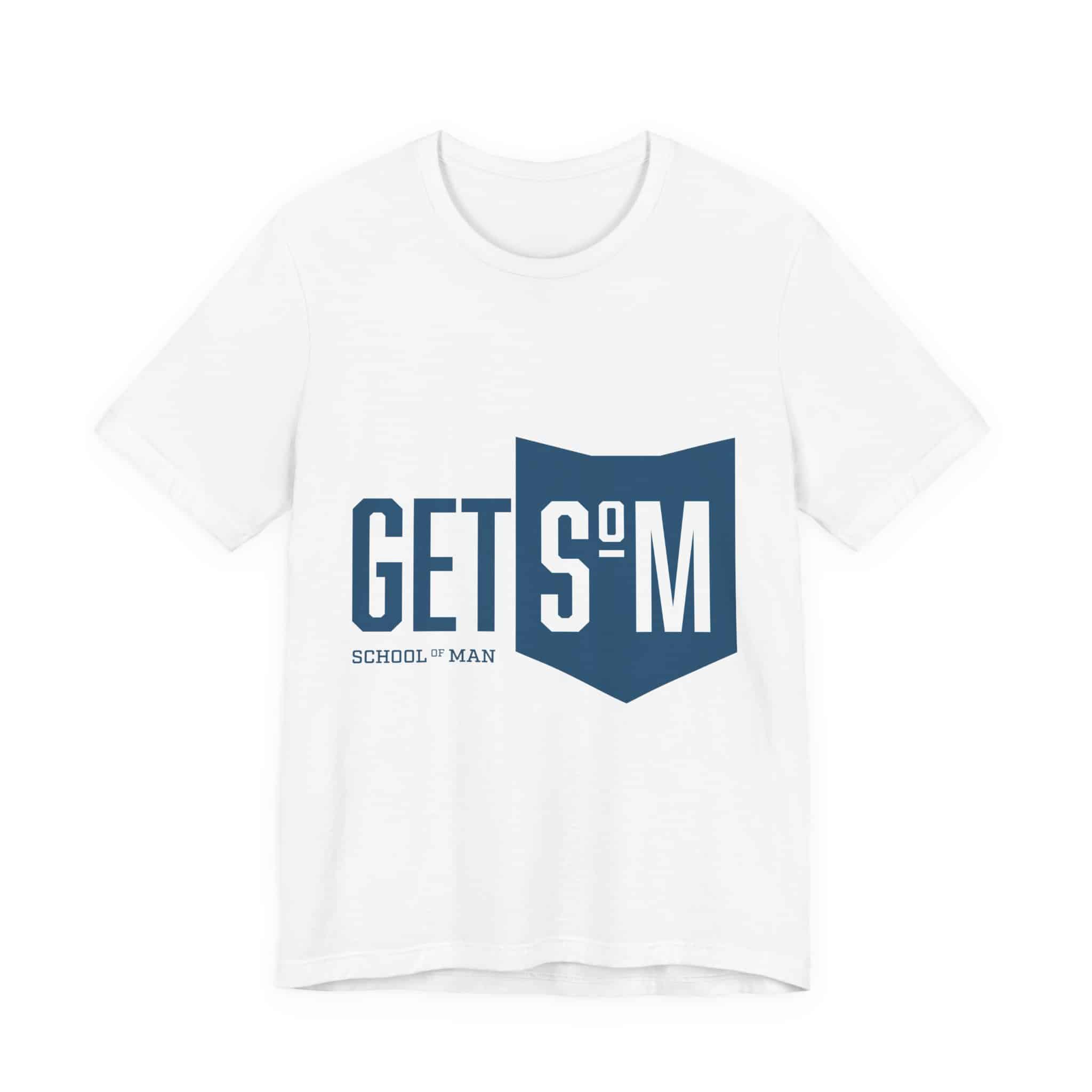 Get Some Shield logo T-Shirt | Retro Typographic School Man Tee