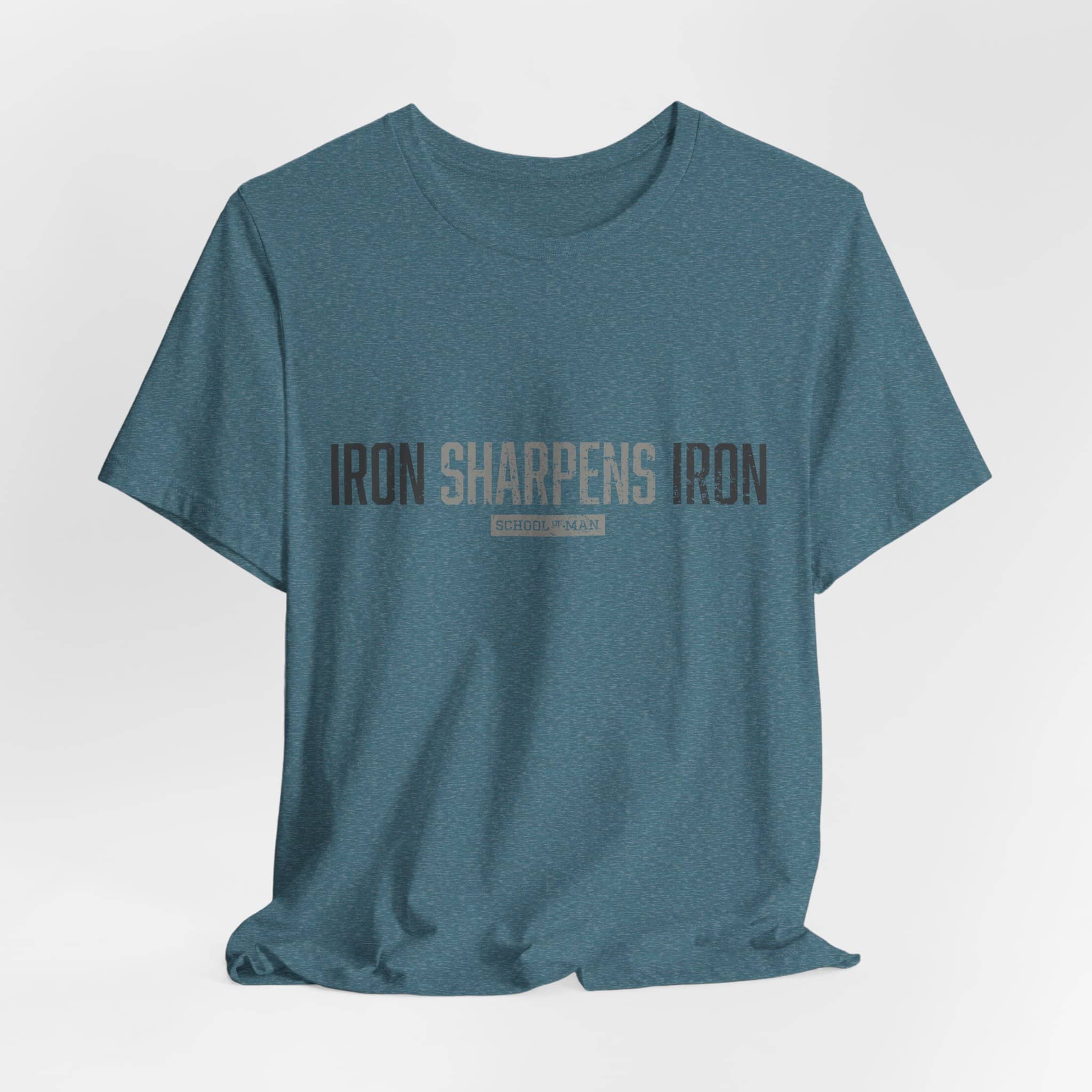 Iron Sharpens Iron T-Shirt | As One Man Sharpens Another, Faith-Based Tee - Image 44