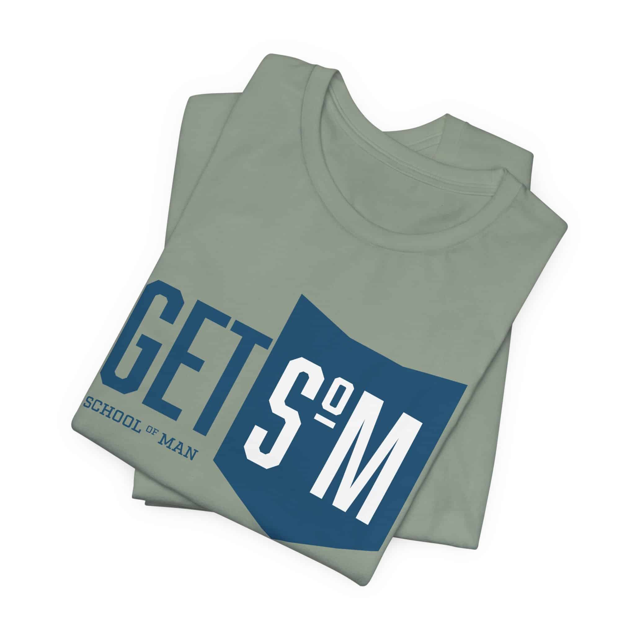 Get Some Shield logo T-Shirt | Retro Typographic School Man Tee - Image 27