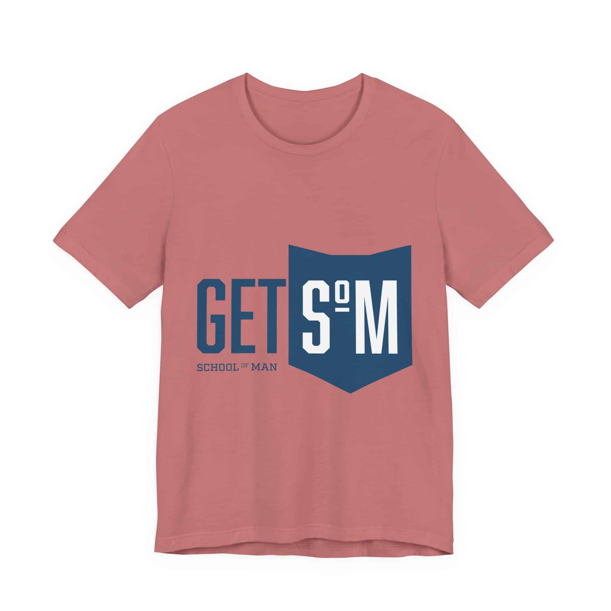 Get Some Shield logo T-Shirt | Retro Typographic School Man Tee - Image 9