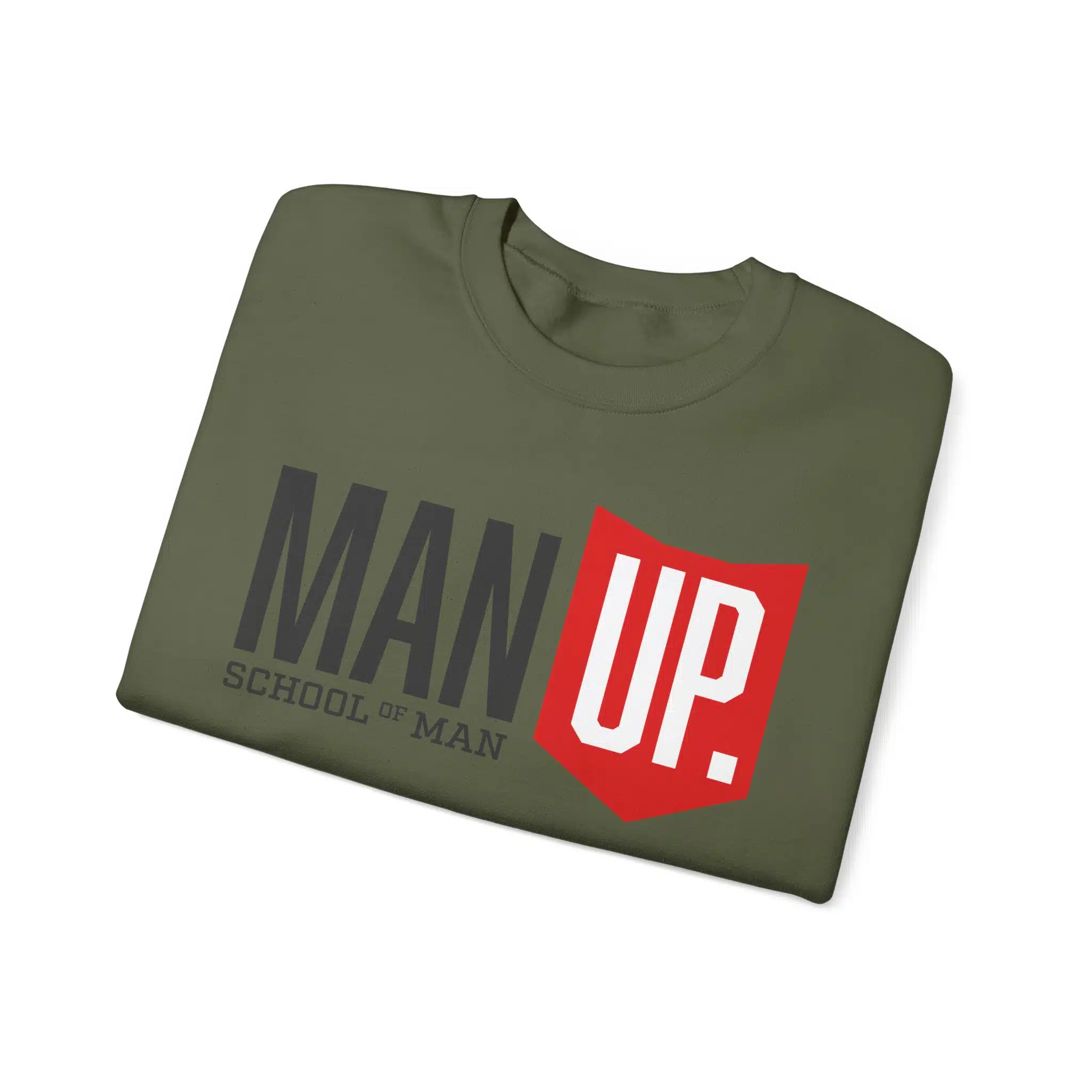 Man Up Crewneck Sweatshirt – 'Man Up' Motivational Graphic Crew - Image 21