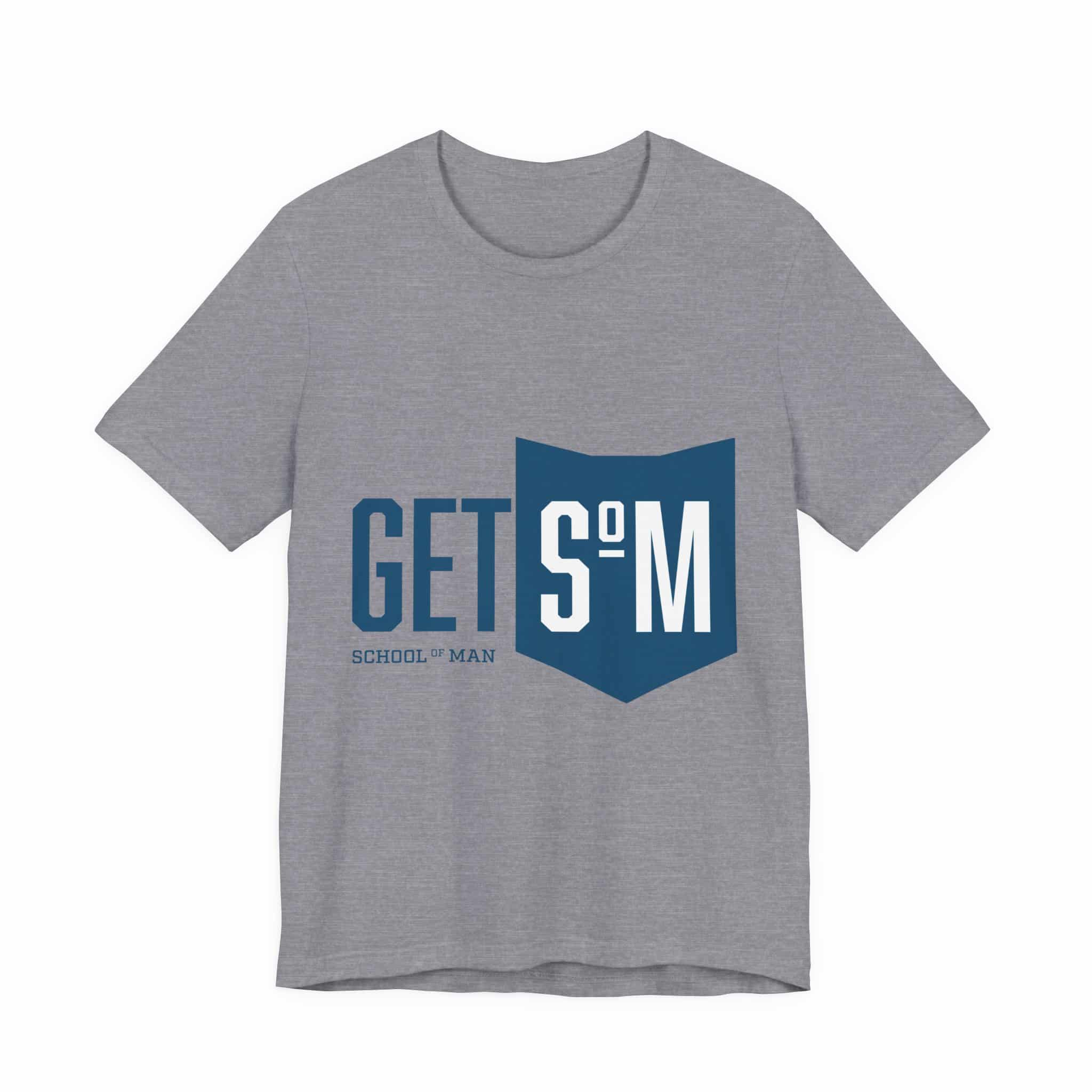 Get Some Shield logo T-Shirt | Retro Typographic School Man Tee - Image 41