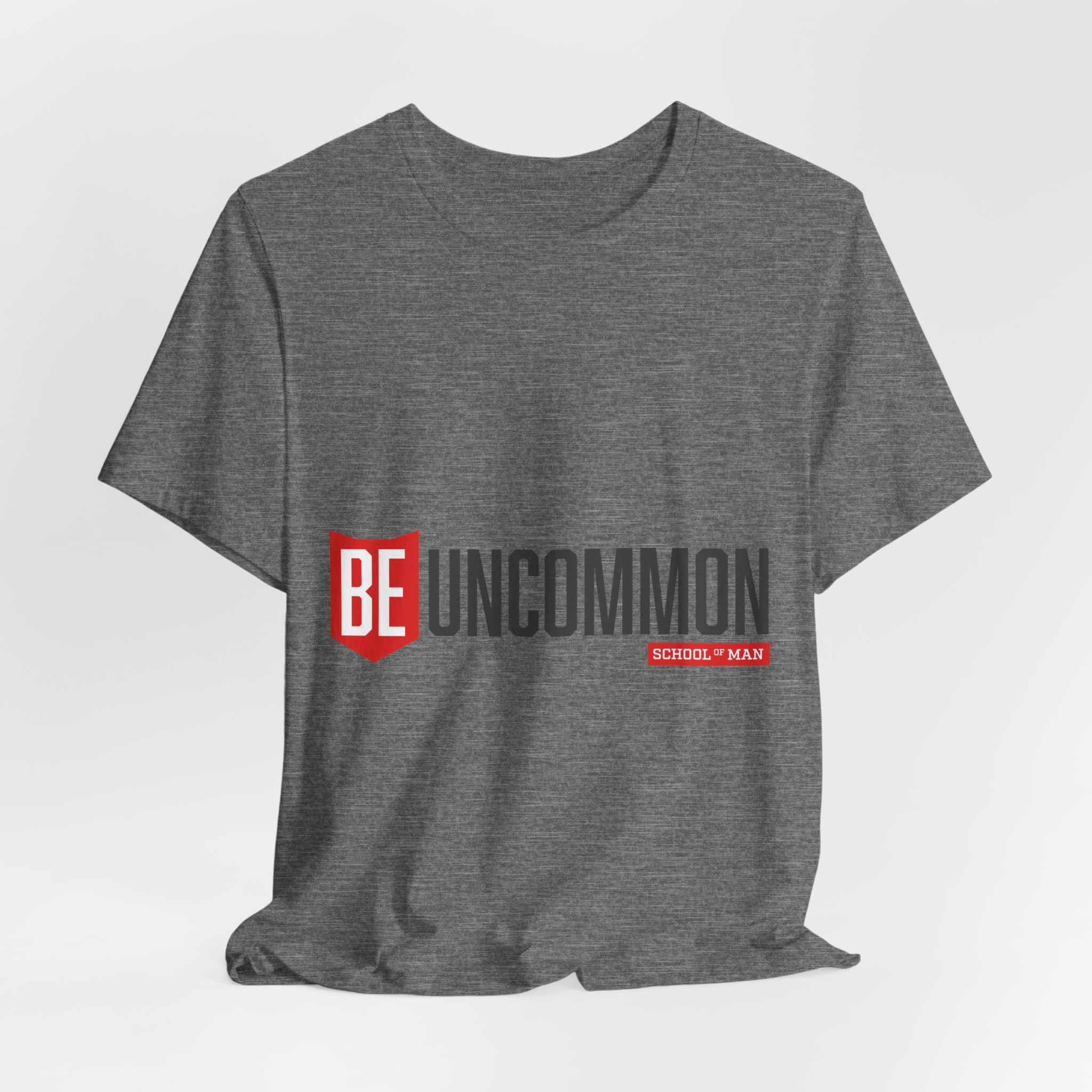 Be Uncommon graphic Tee | Motivational typography shirt, Red shield logo - Image 18