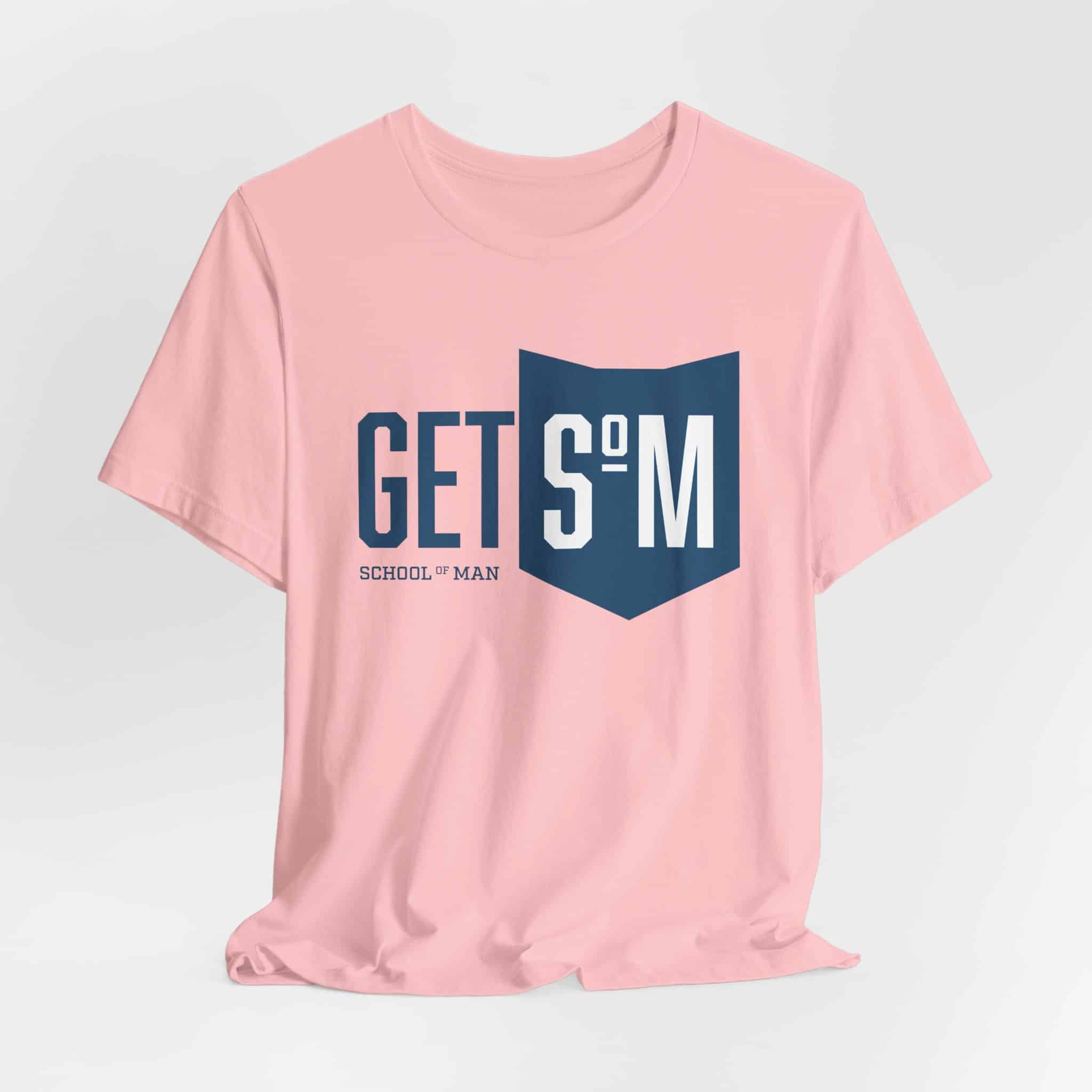 Get Some Shield logo T-Shirt | Retro Typographic School Man Tee - Image 52