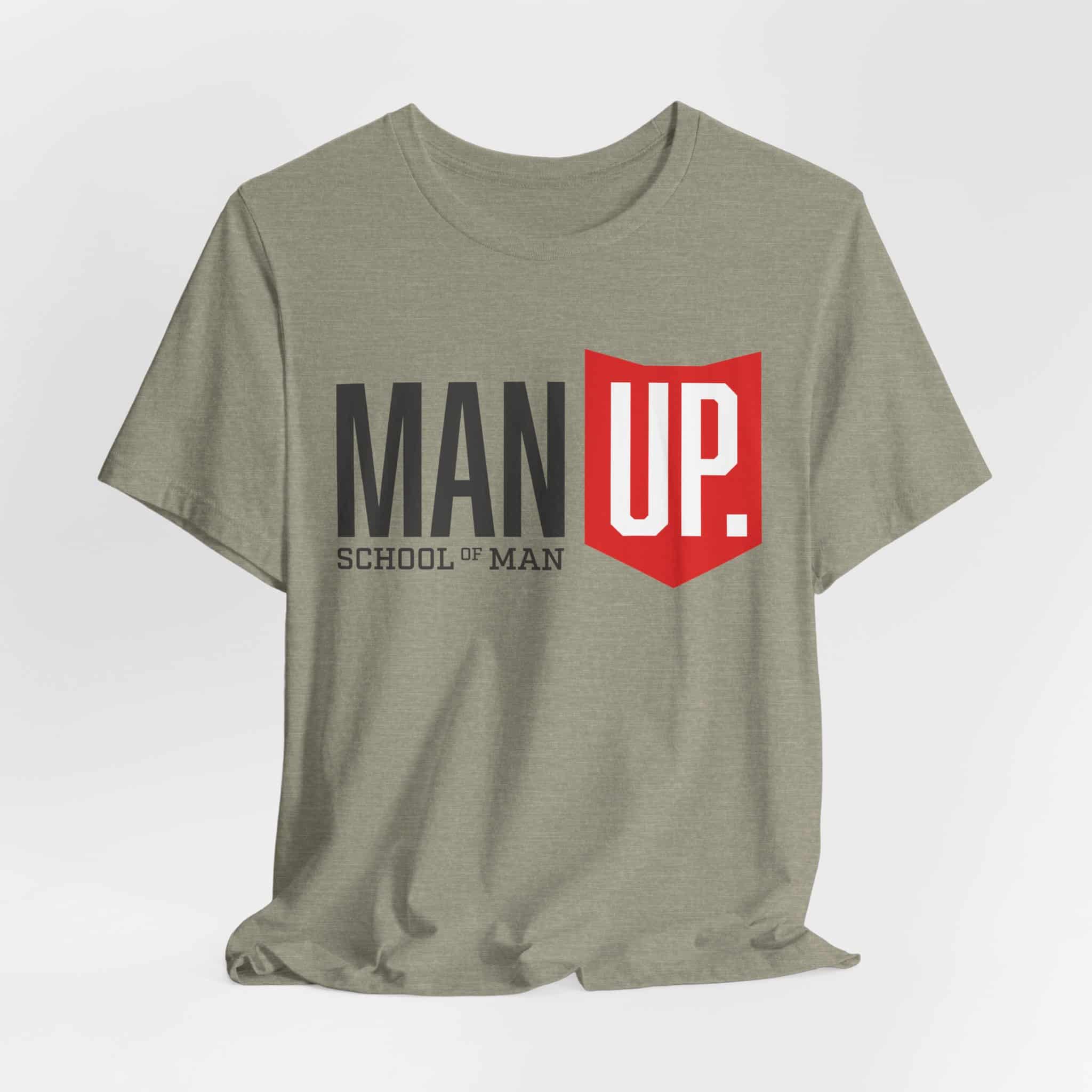 Man Up Shield logo T-Shirt | School of Man graphic tee - Image 23