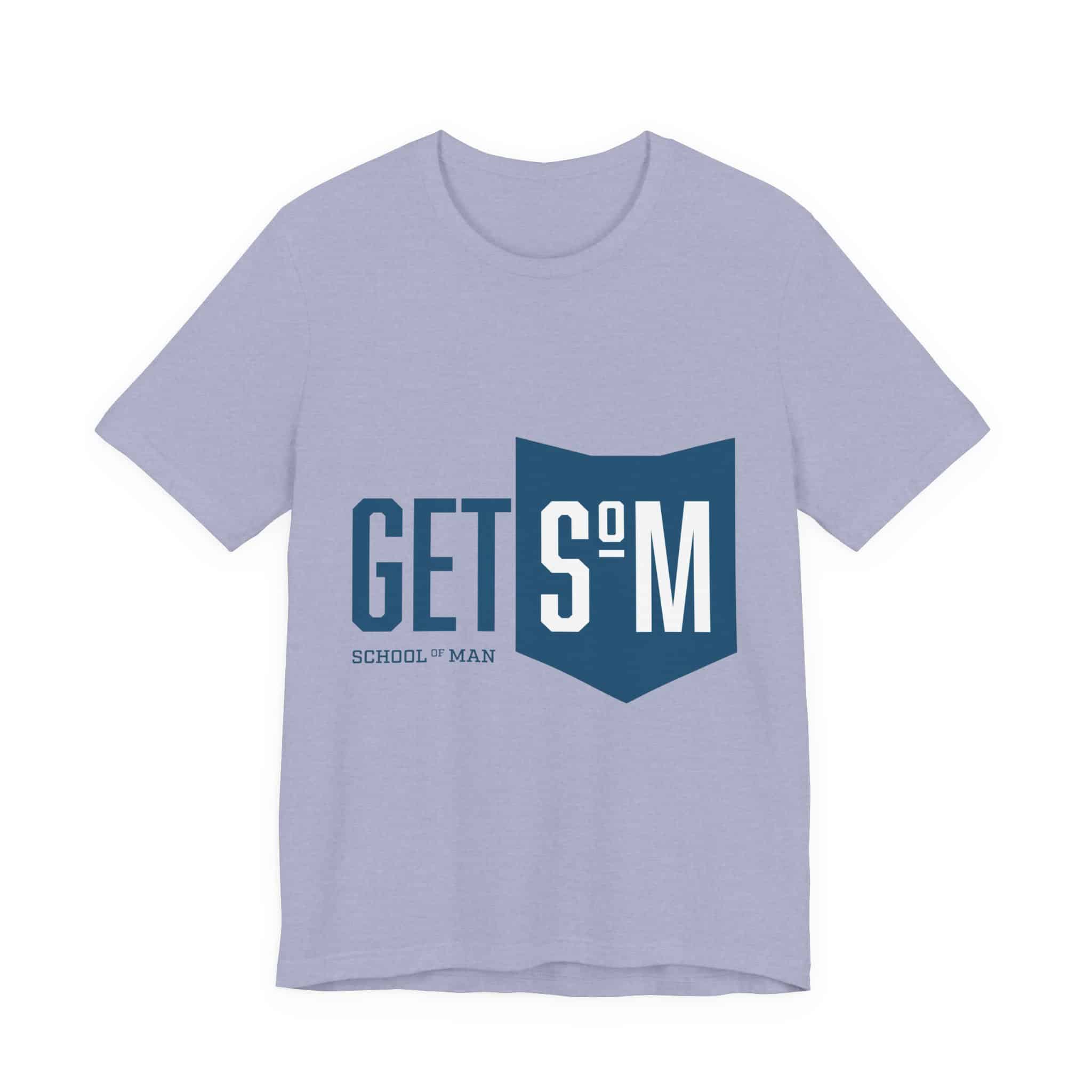 Get Some Shield logo T-Shirt | Retro Typographic School Man Tee - Image 37