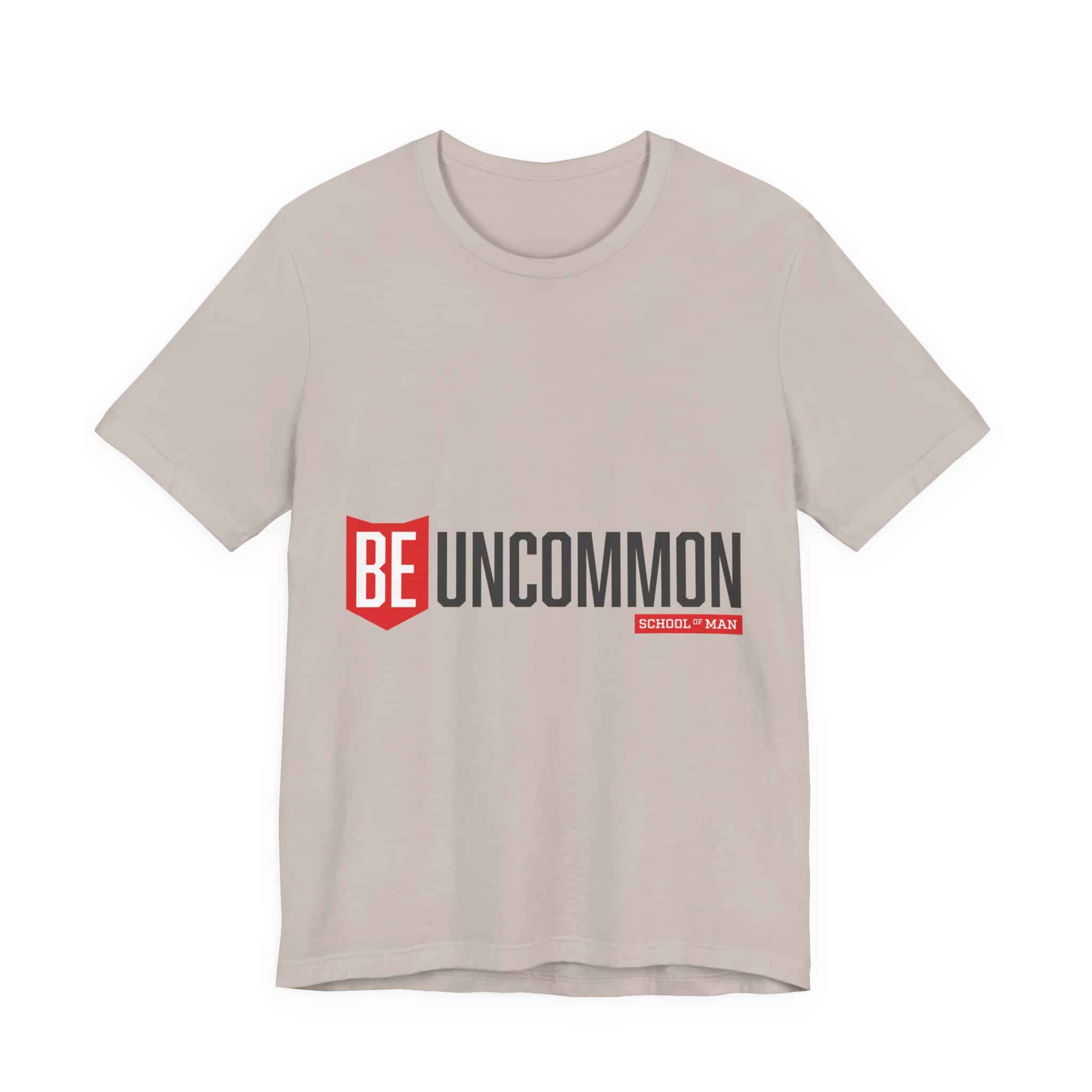 Be Uncommon graphic Tee | Motivational typography shirt, Red shield logo - Image 39