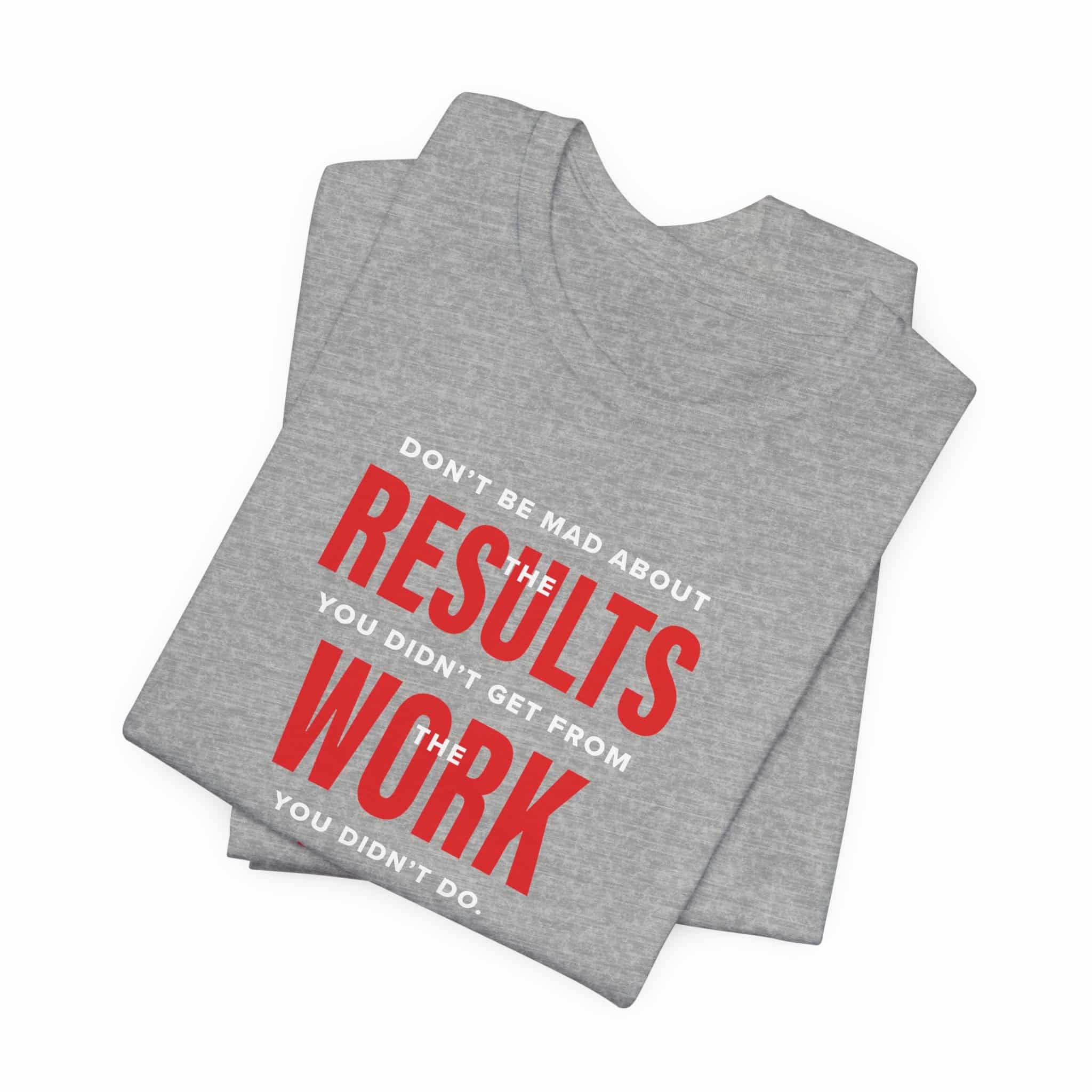 Results Work T-Shirt | Motivational Text Tee | School of Man Logo - Image 43