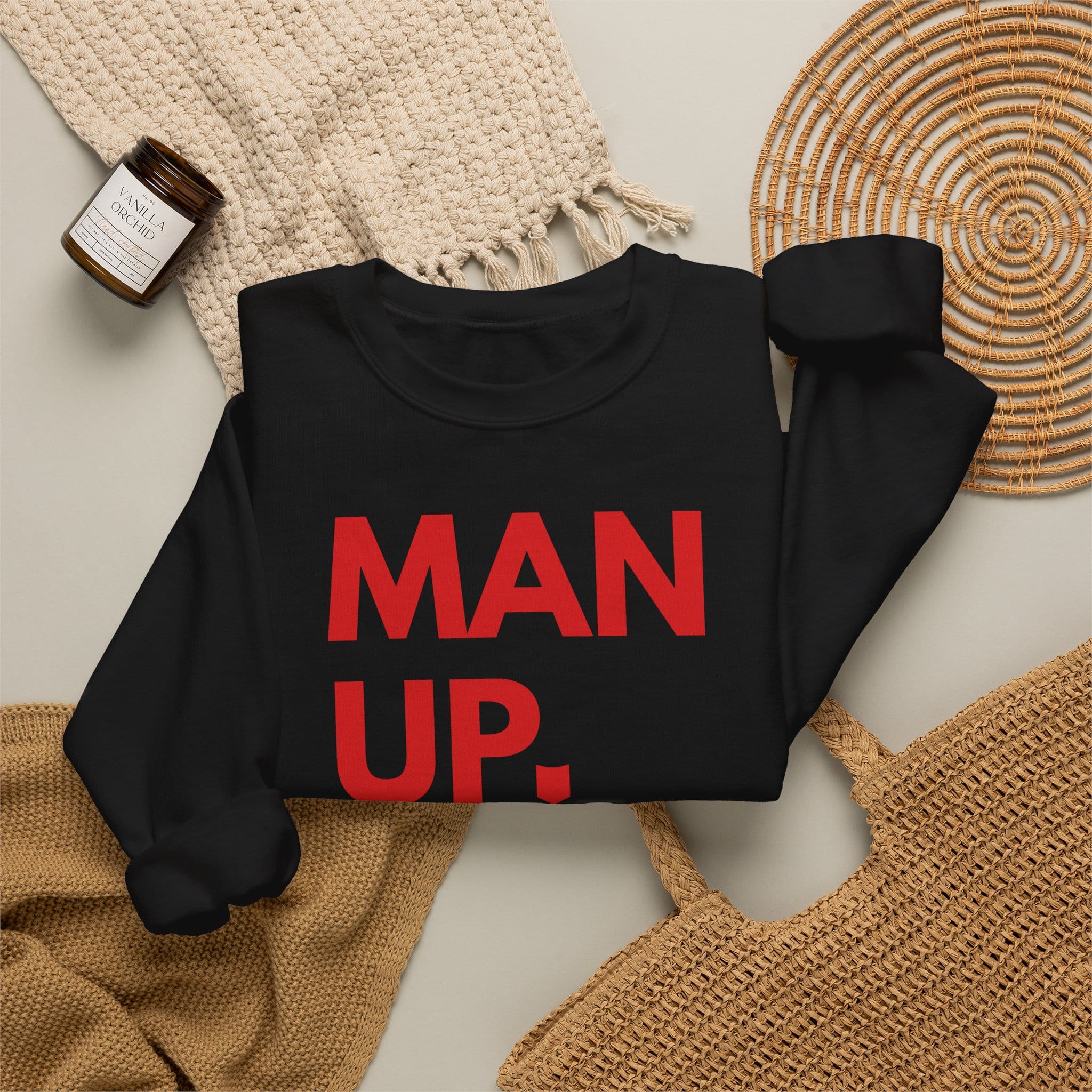 Man Up Crewneck Sweatshirt – School of Man Graphic Pullover - Image 16